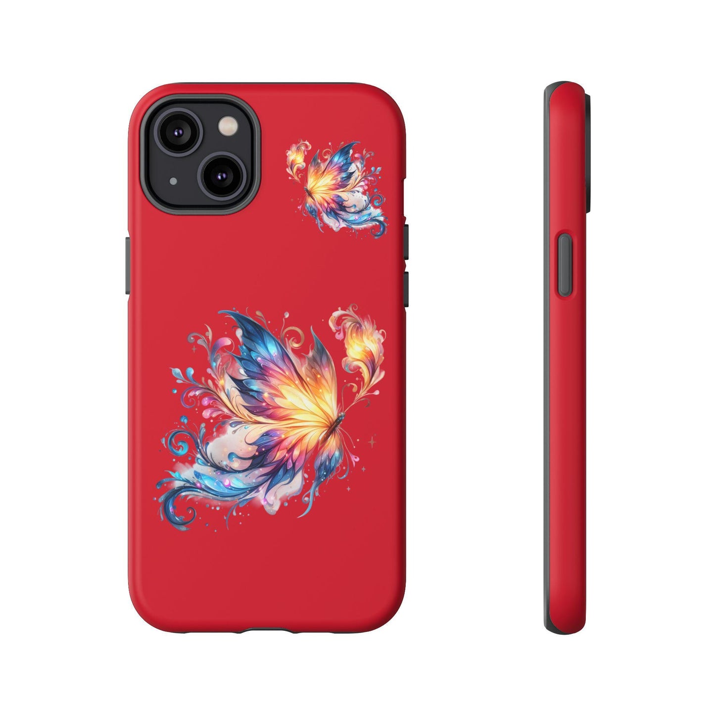 Vibrant Butterfly Phone Case, Tough Cases, Colorful Floral Design, Cute Gift for Her, Unique Phone Cover, Spring Occasion