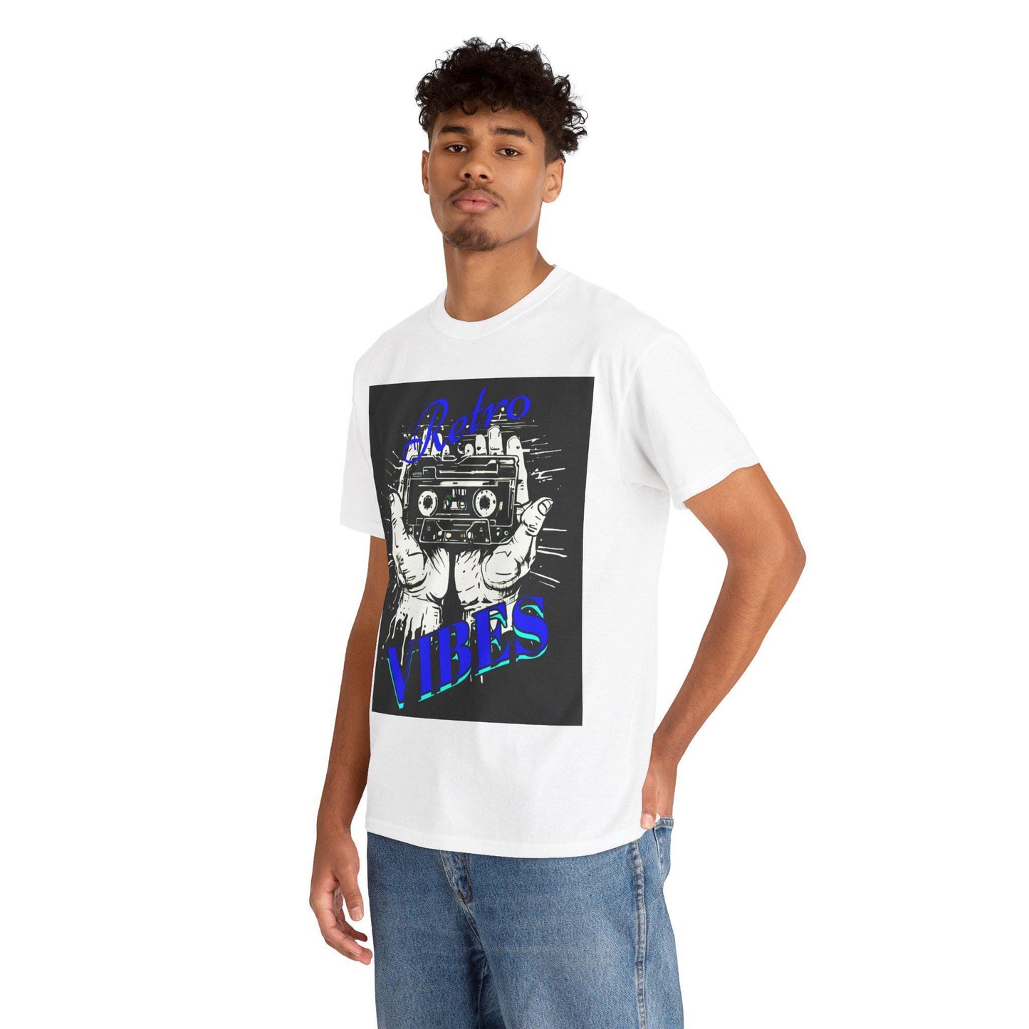 Retro Vibes Unisex Heavy Cotton Tee, Vintage Music Shirt, Casual Everyday Tee, Unique Gift for Music Lovers, Perfect for Concerts