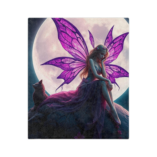 Enchanted Fairy Microfiber Blanket, Cozy Bedroom Decor, Gift for Fantasy Lovers, Chill Nights, Home Comfort