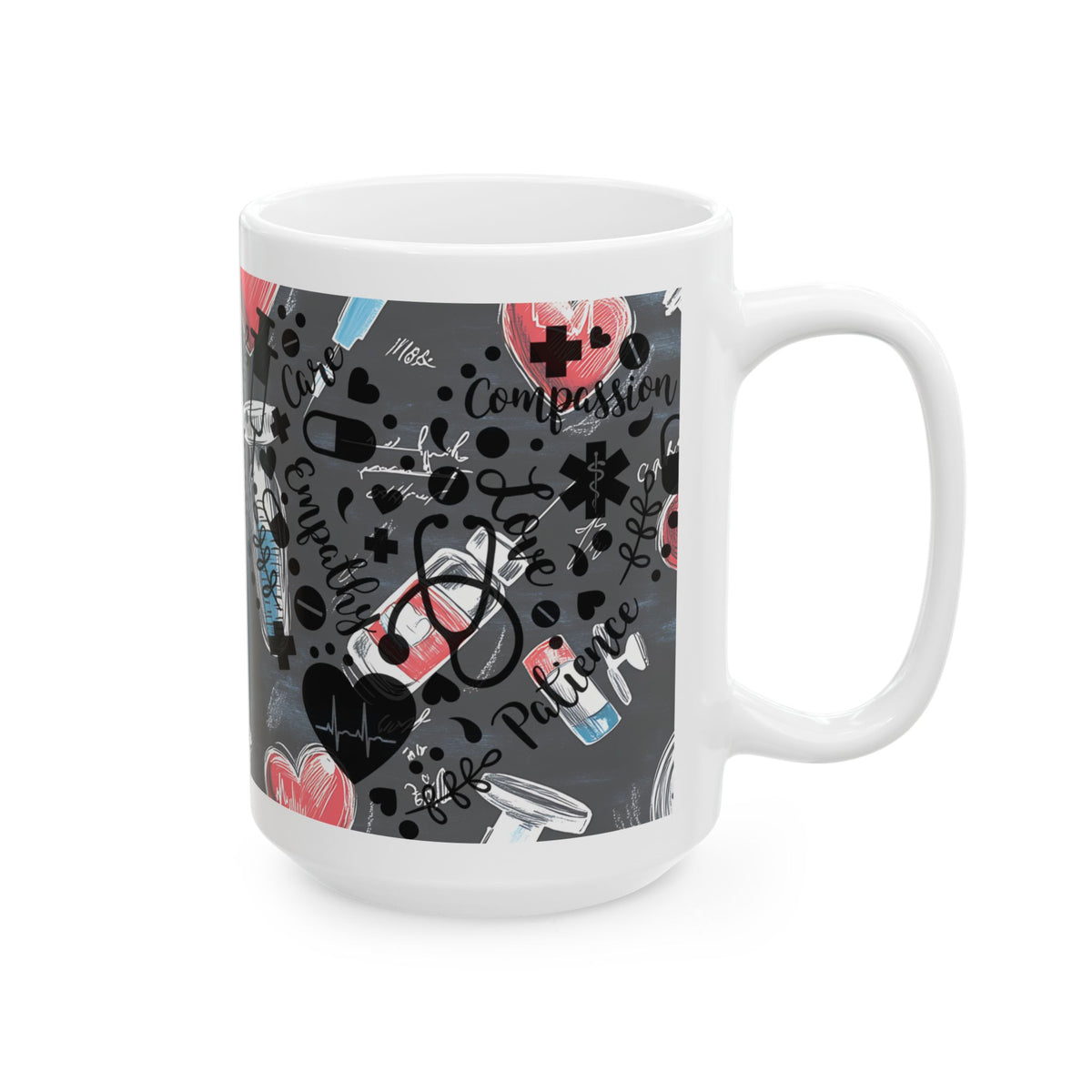 Nurse's Inspirational Ceramic Mug: Heartwarming Coffee & Tea Gift with Motivational Message (11oz, 15oz)