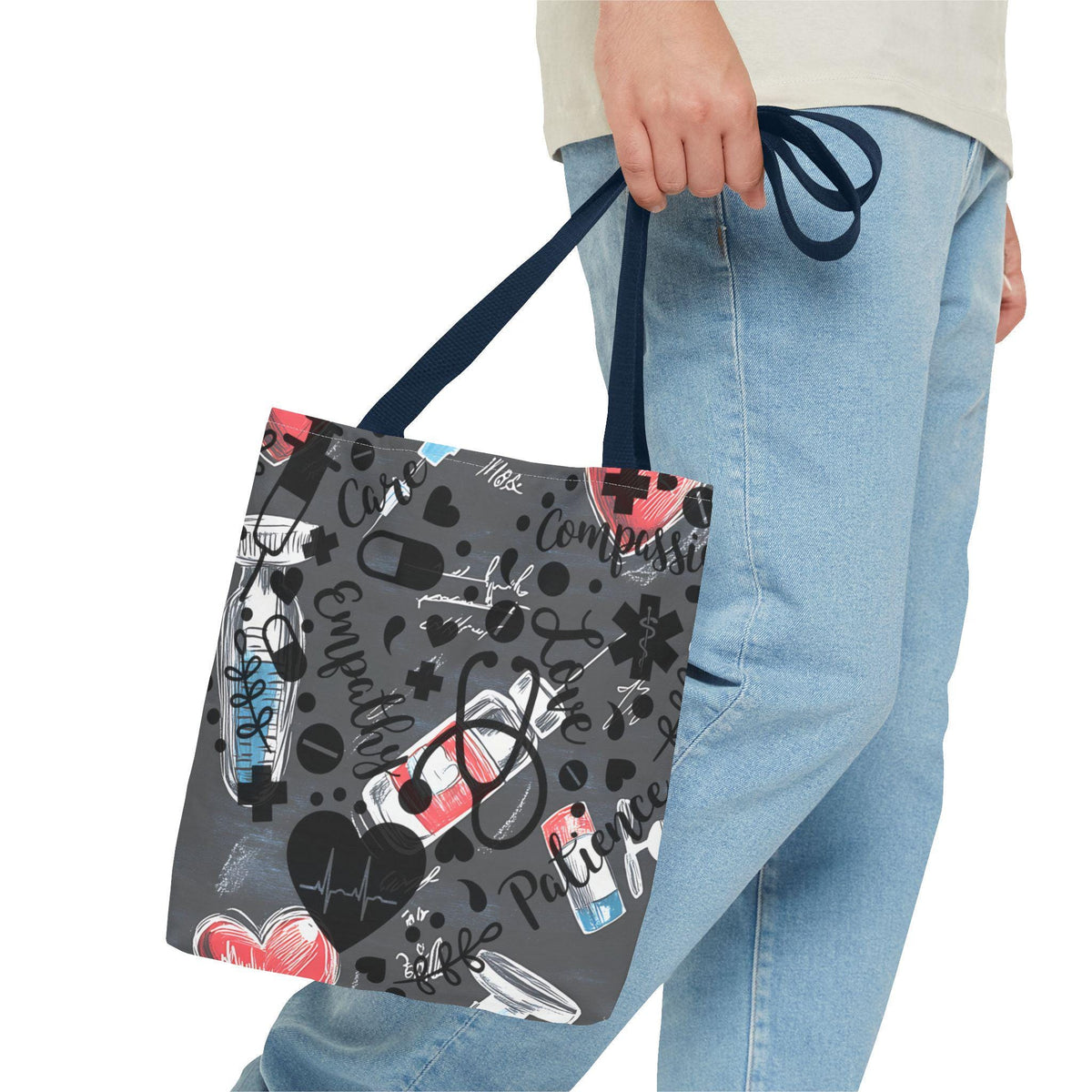 Heartfelt Nurse Tote Bag - Medical Theme, Gift for Healthcare Workers, Nursing School, Hospital Essential, Doctor Appreciation