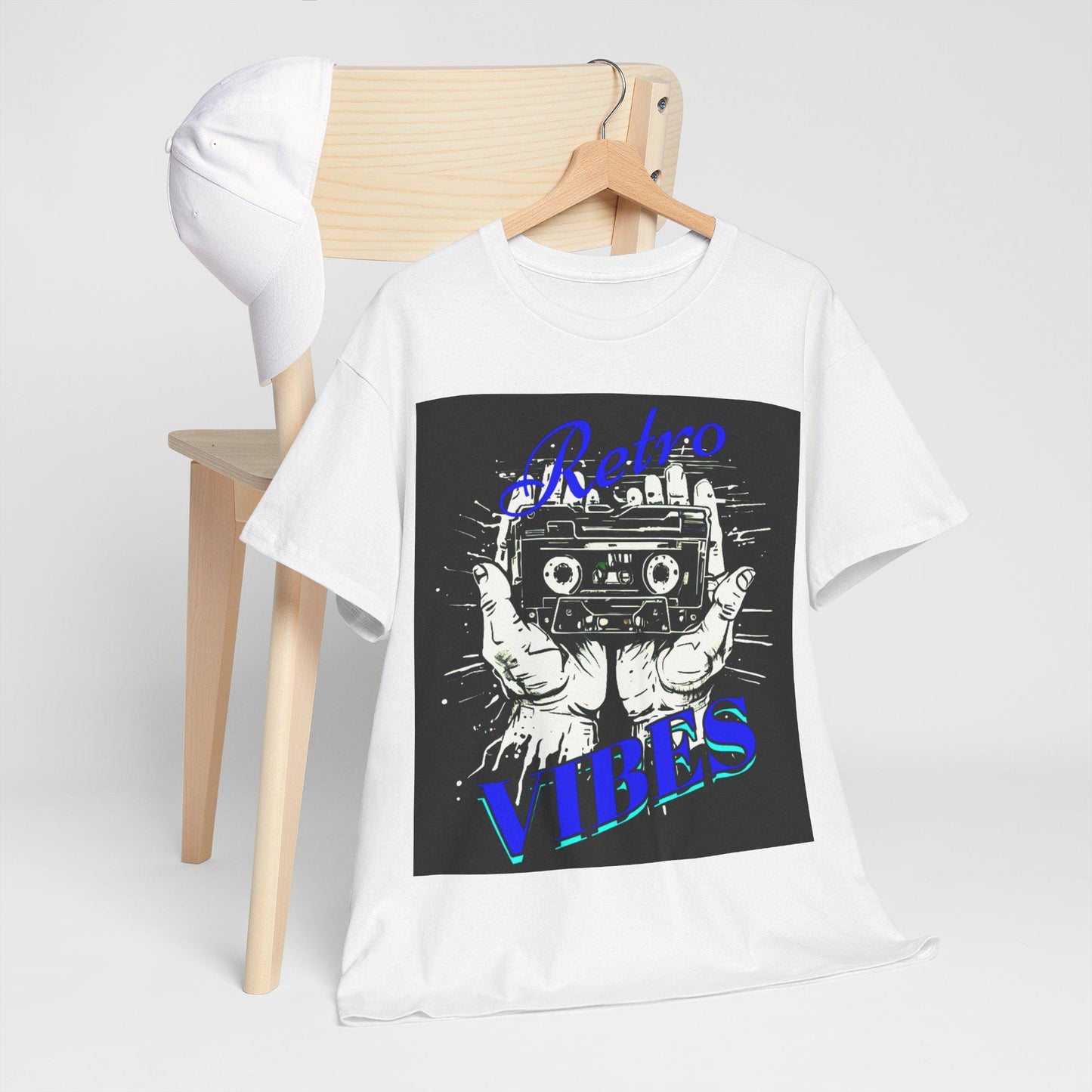 Retro Vibes Unisex Heavy Cotton Tee, Vintage Music Shirt, Casual Everyday Tee, Unique Gift for Music Lovers, Perfect for Concerts