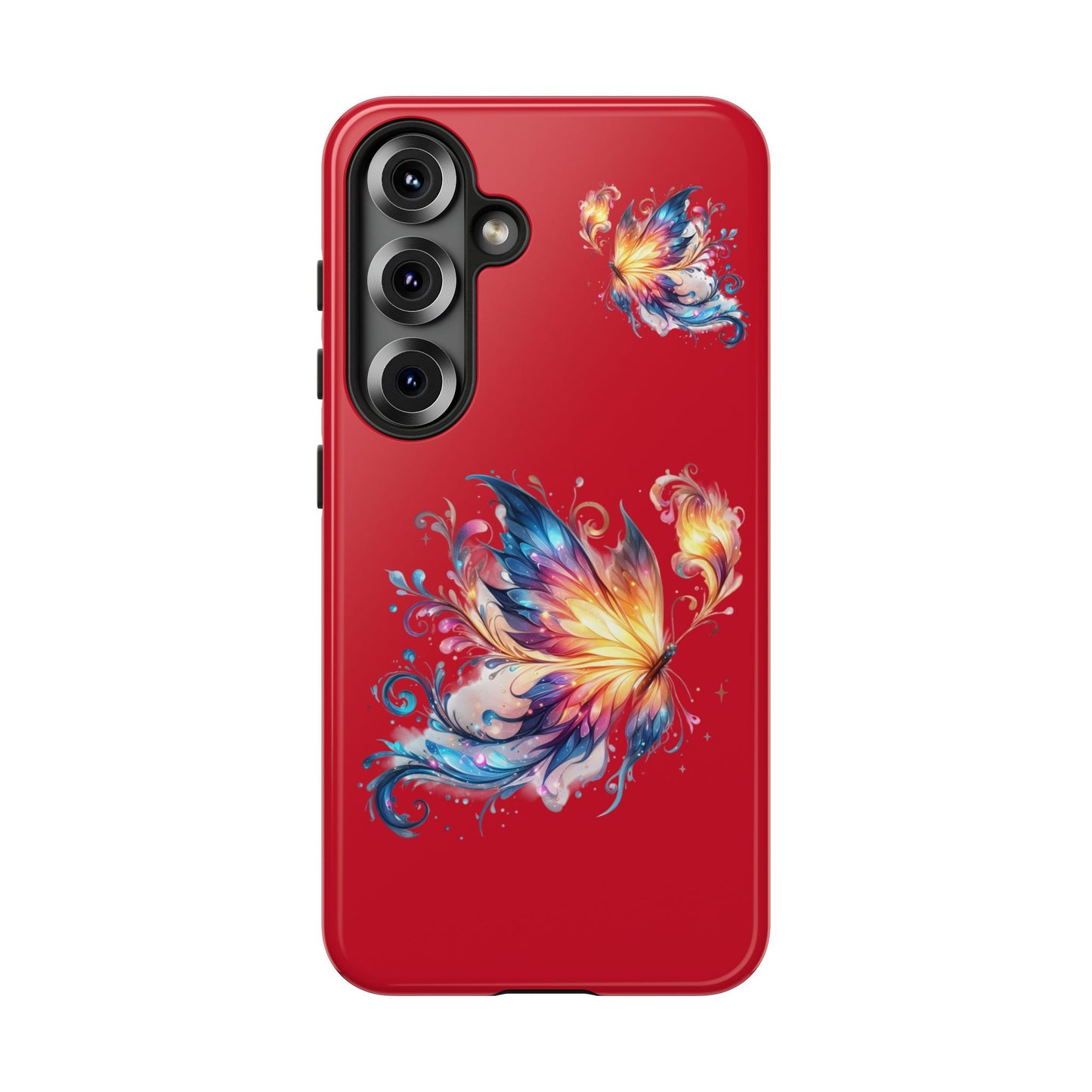 Vibrant Butterfly Phone Case, Tough Cases, Colorful Floral Design, Cute Gift for Her, Unique Phone Cover, Spring Occasion