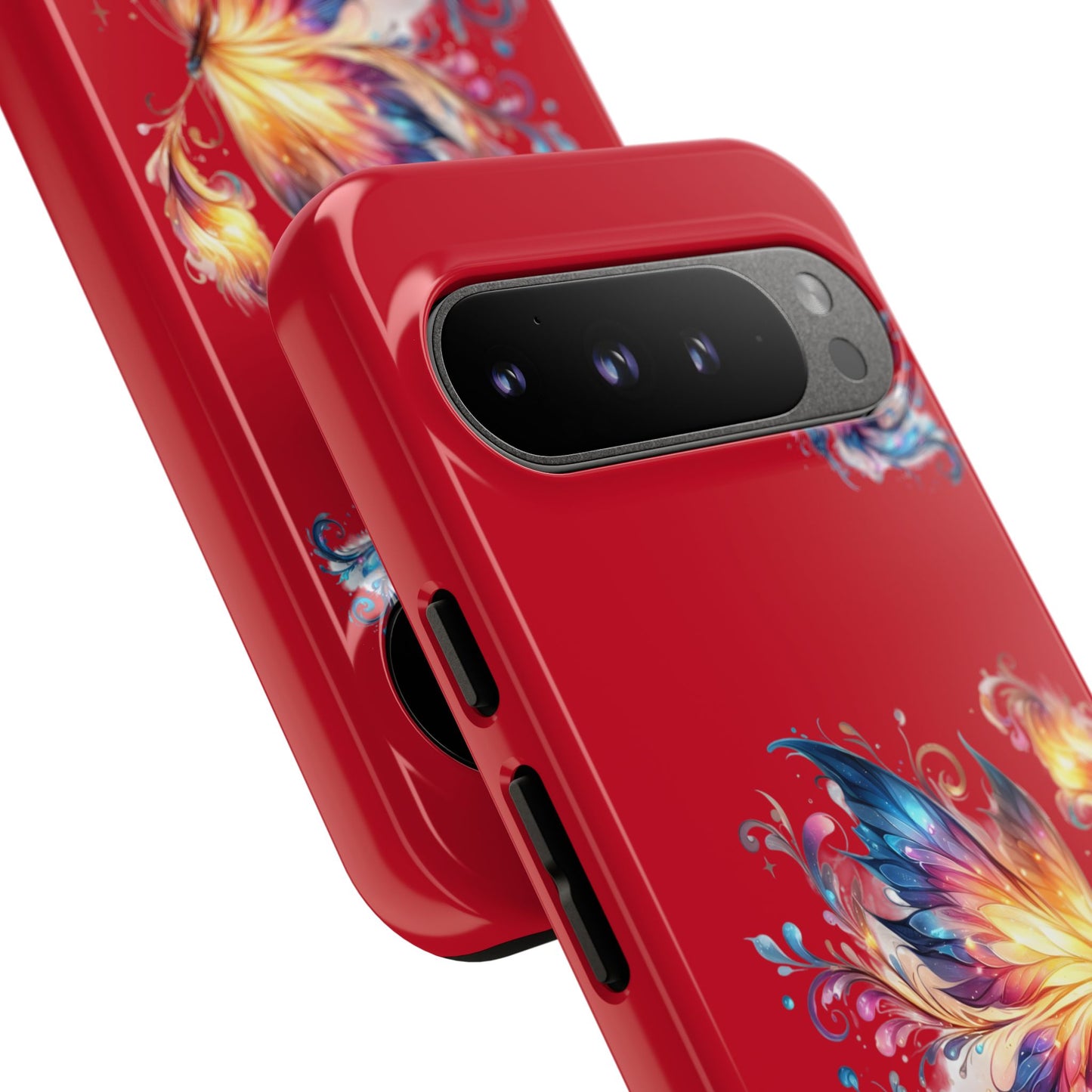 Vibrant Butterfly Phone Case, Tough Cases, Colorful Floral Design, Cute Gift for Her, Unique Phone Cover, Spring Occasion