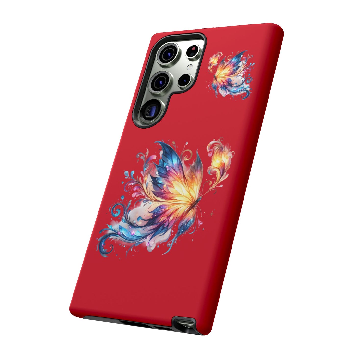 Vibrant Butterfly Phone Case, Tough Cases, Colorful Floral Design, Cute Gift for Her, Unique Phone Cover, Spring Occasion