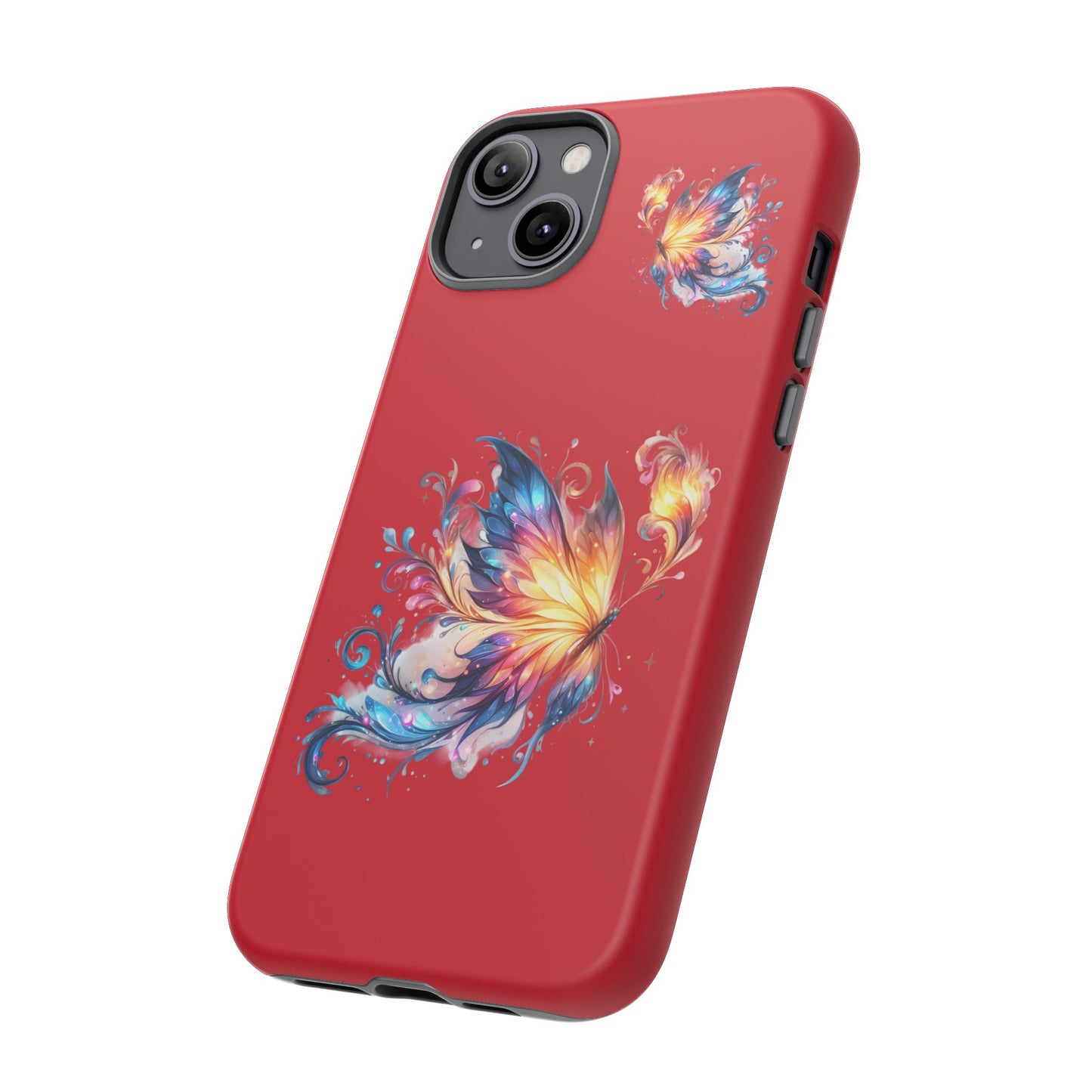 Vibrant Butterfly Phone Case, Tough Cases, Colorful Floral Design, Cute Gift for Her, Unique Phone Cover, Spring Occasion