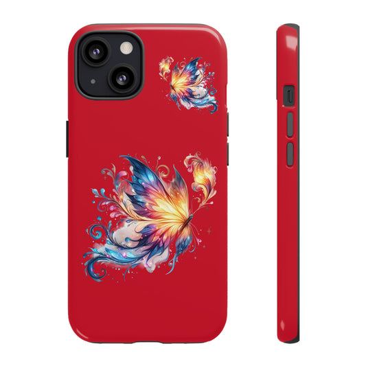 Vibrant Butterfly Phone Case, Tough Cases, Colorful Floral Design, Cute Gift for Her, Unique Phone Cover, Spring Occasion