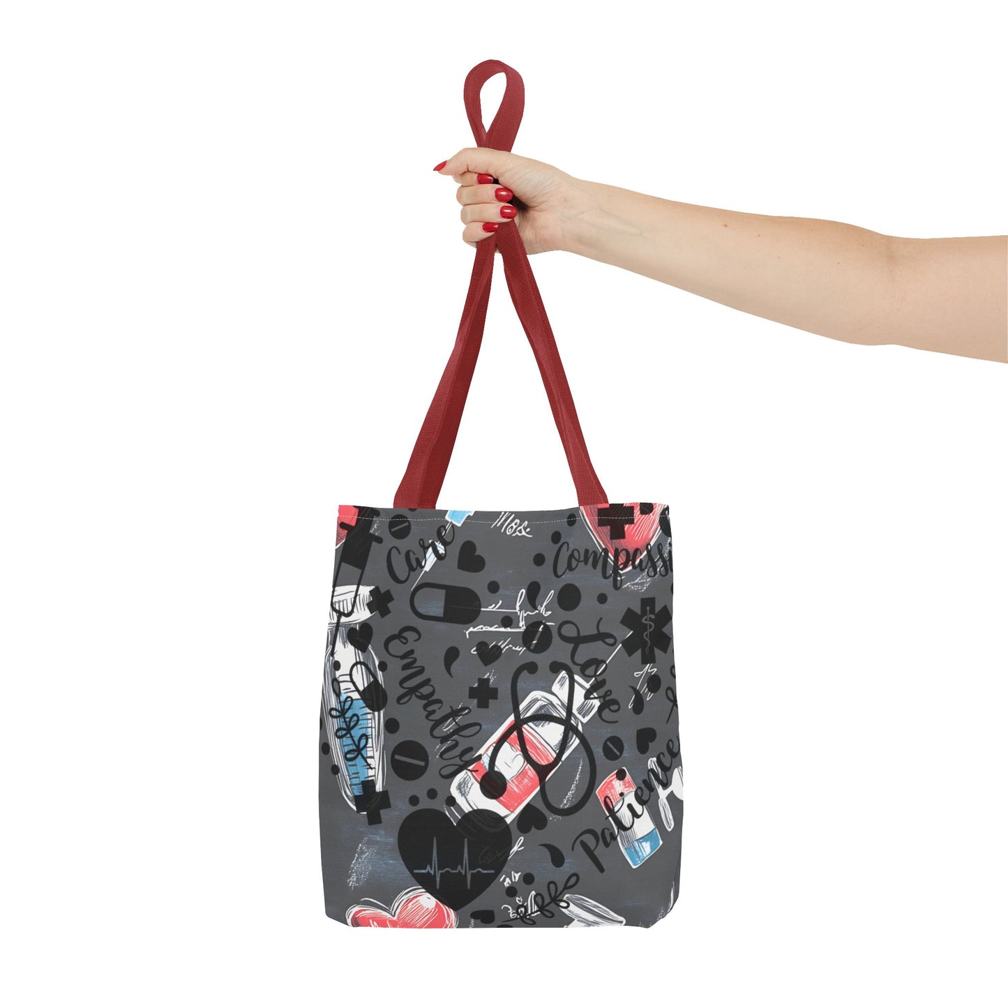 Heartfelt Nurse Tote Bag - Medical Theme, Gift for Healthcare Workers, Nursing School, Hospital Essential, Doctor Appreciation