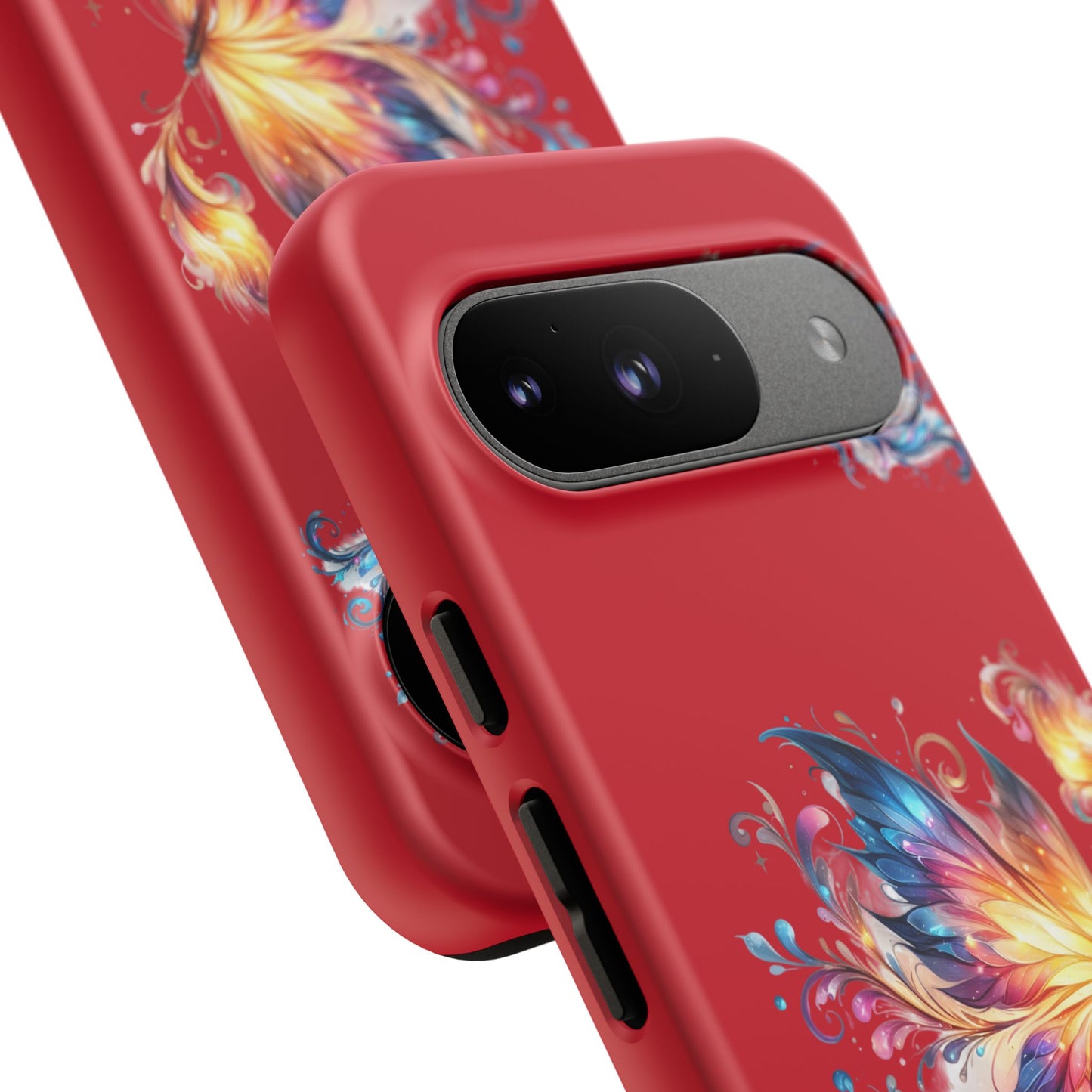 Vibrant Butterfly Phone Case, Tough Cases, Colorful Floral Design, Cute Gift for Her, Unique Phone Cover, Spring Occasion