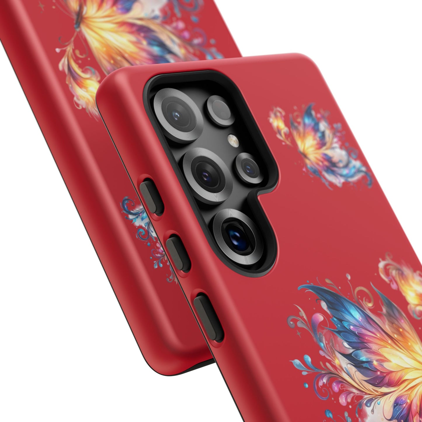 Vibrant Butterfly Phone Case, Tough Cases, Colorful Floral Design, Cute Gift for Her, Unique Phone Cover, Spring Occasion