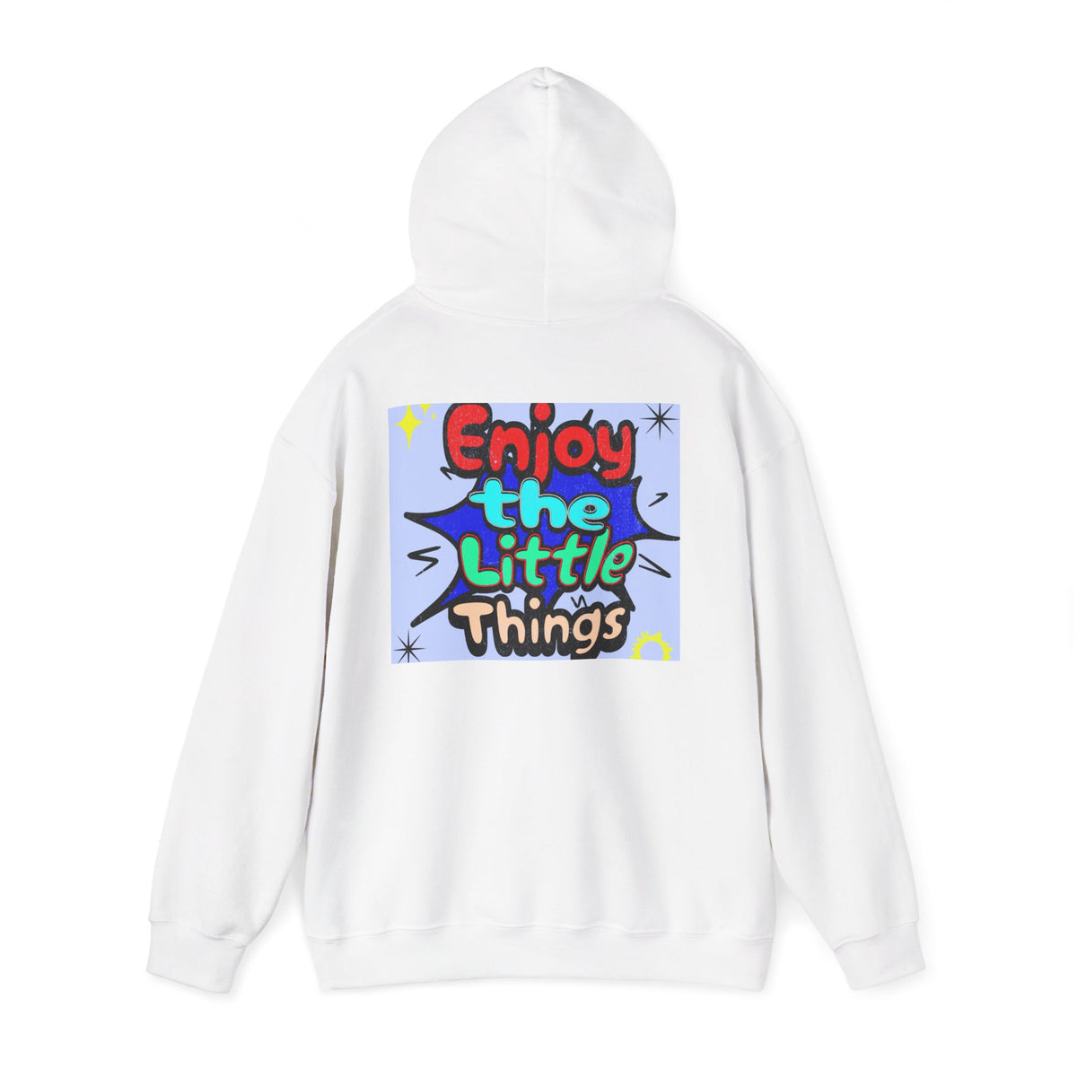 Enjoy the Little Things Hoodie — Positive Retro Graphic Pullover
