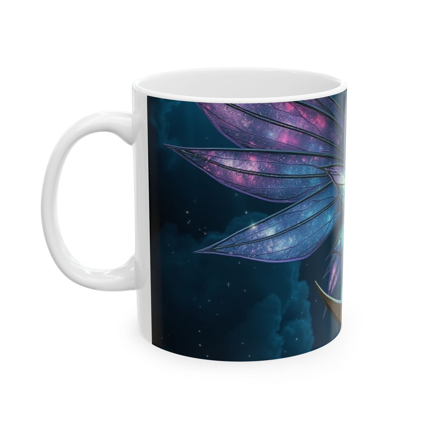 Enchanting Fairy-Painted Ceramic Mug: Whimsical 11oz/15oz Cup for Tea, Coffee & Magical Moments