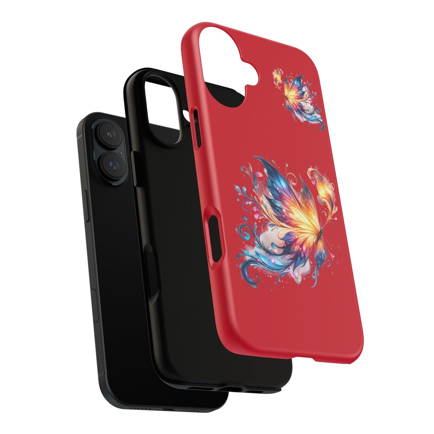 Vibrant Butterfly Phone Case, Tough Cases, Colorful Floral Design, Cute Gift for Her, Unique Phone Cover, Spring Occasion