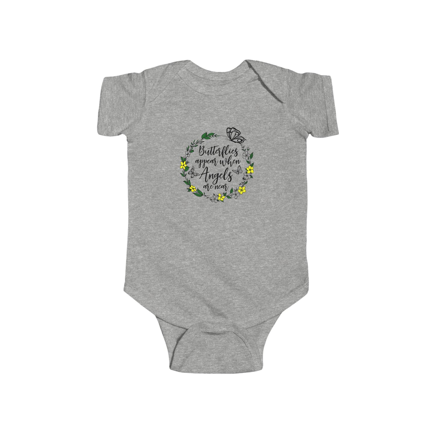Butterfly Garden Infant Bodysuit - Adorable Baby Outfit, Perfect for Newborn Gifts, Baby Showers, Spring Celebrations, Everyday Wear, Cute
