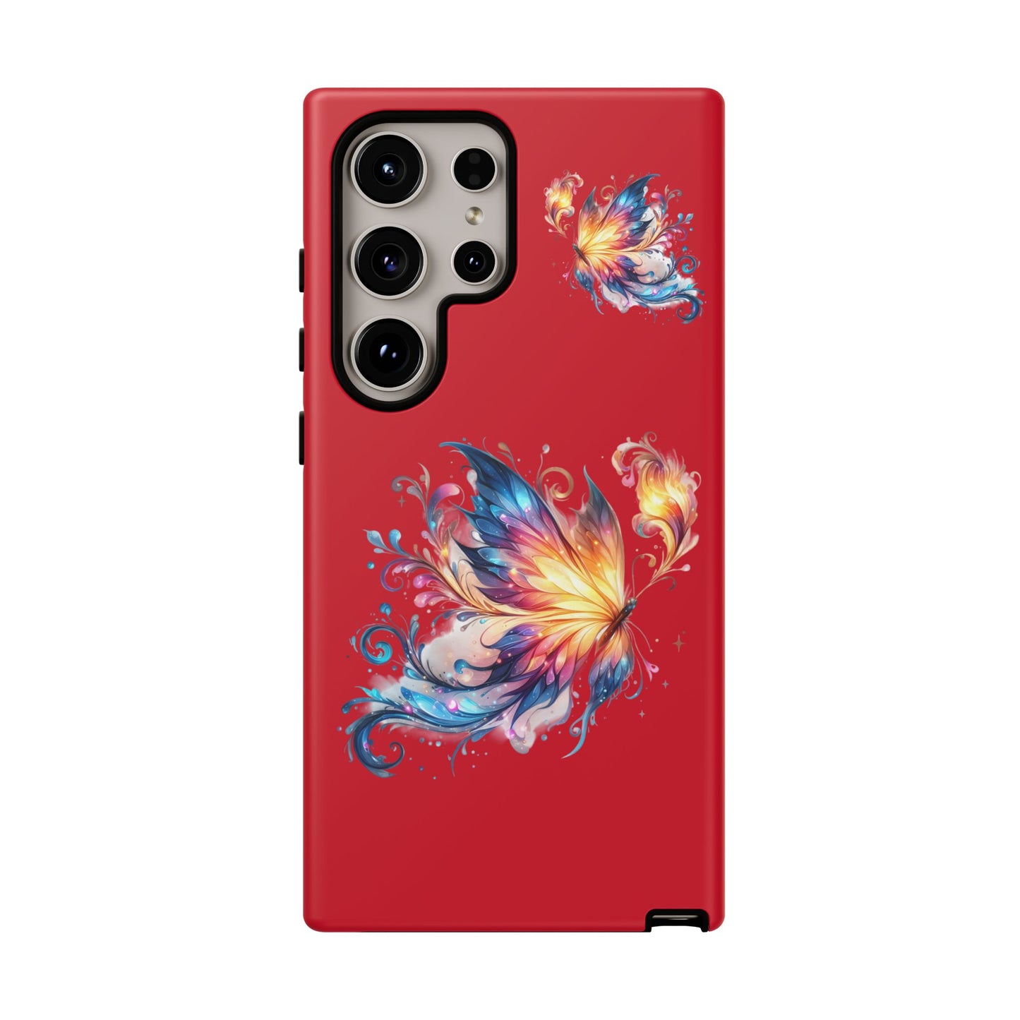 Vibrant Butterfly Phone Case, Tough Cases, Colorful Floral Design, Cute Gift for Her, Unique Phone Cover, Spring Occasion