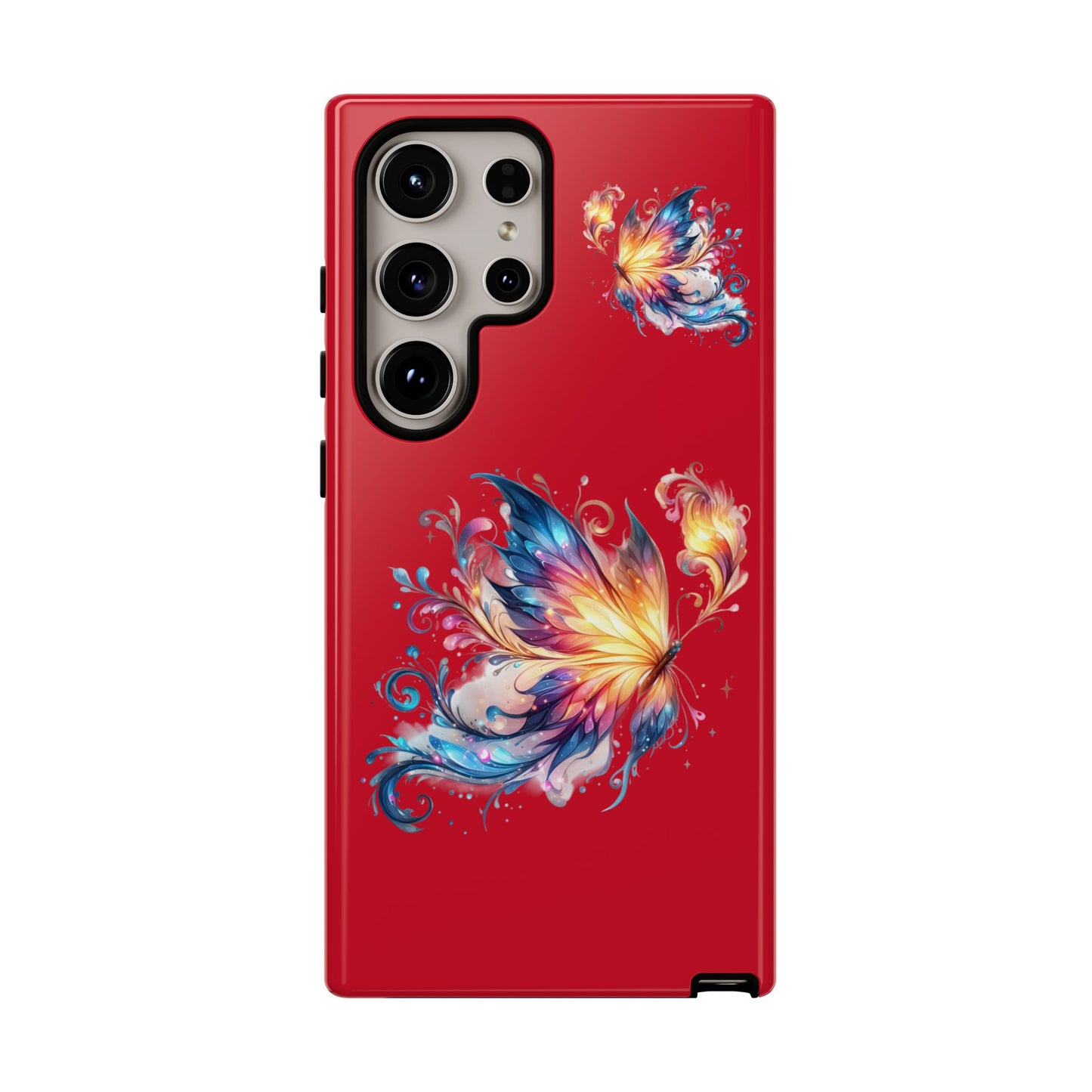 Vibrant Butterfly Phone Case, Tough Cases, Colorful Floral Design, Cute Gift for Her, Unique Phone Cover, Spring Occasion