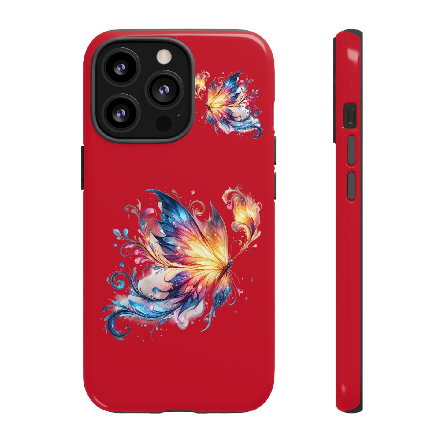 Vibrant Butterfly Phone Case, Tough Cases, Colorful Floral Design, Cute Gift for Her, Unique Phone Cover, Spring Occasion