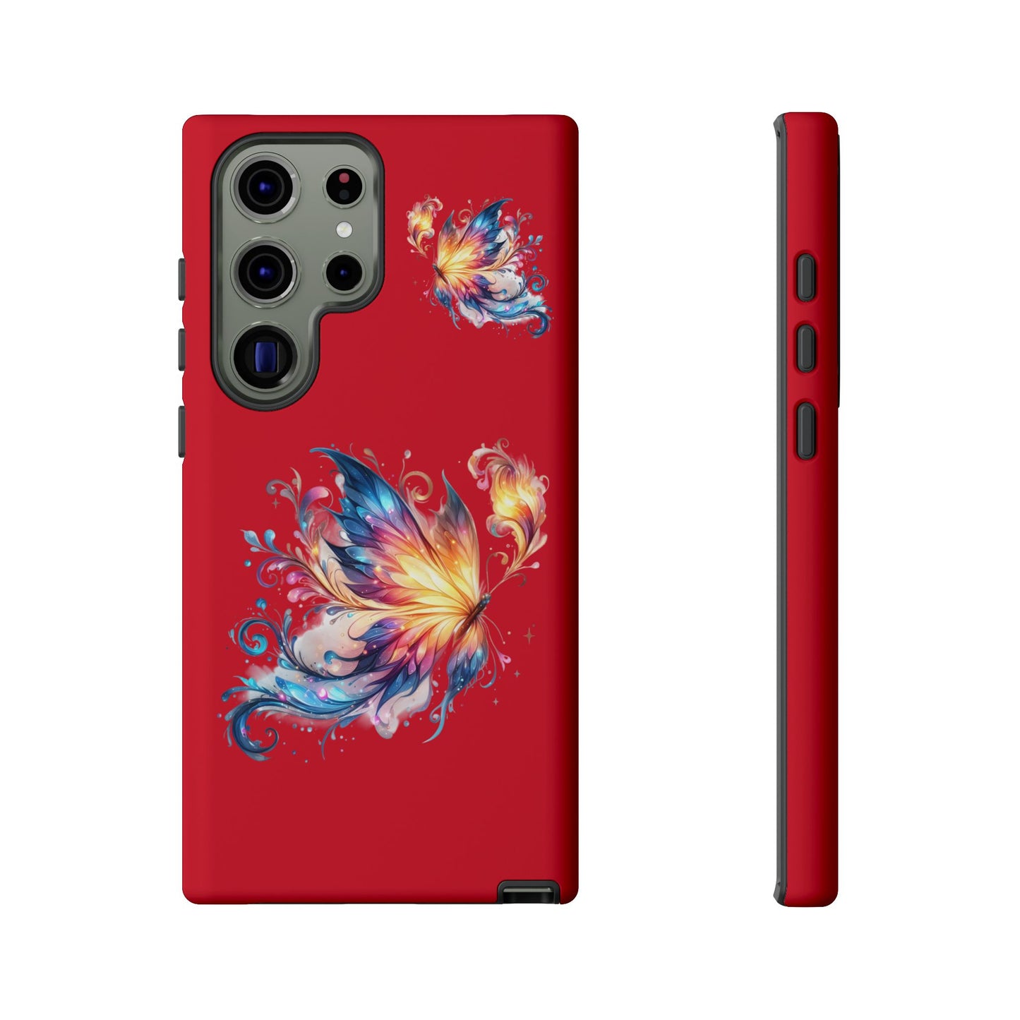 Vibrant Butterfly Phone Case, Tough Cases, Colorful Floral Design, Cute Gift for Her, Unique Phone Cover, Spring Occasion