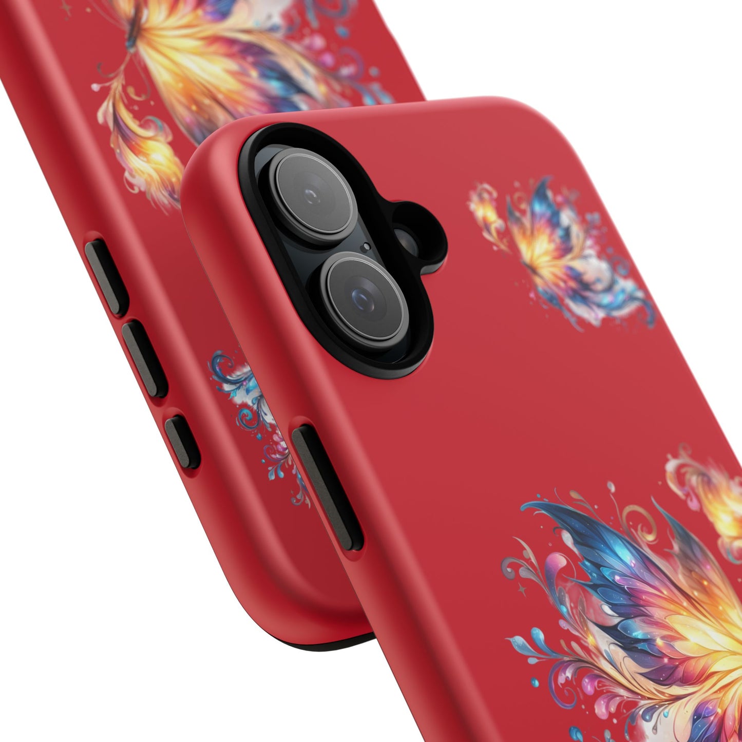 Vibrant Butterfly Phone Case, Tough Cases, Colorful Floral Design, Cute Gift for Her, Unique Phone Cover, Spring Occasion