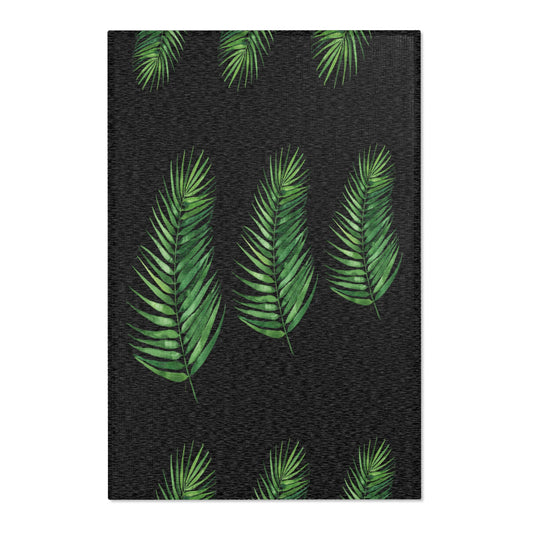 Bohemian Tropical Area Rug, Indoor Carpet for Living Room, Coastal Decor, Home Accent, Housewarming Gift, Eco-Friendly Design