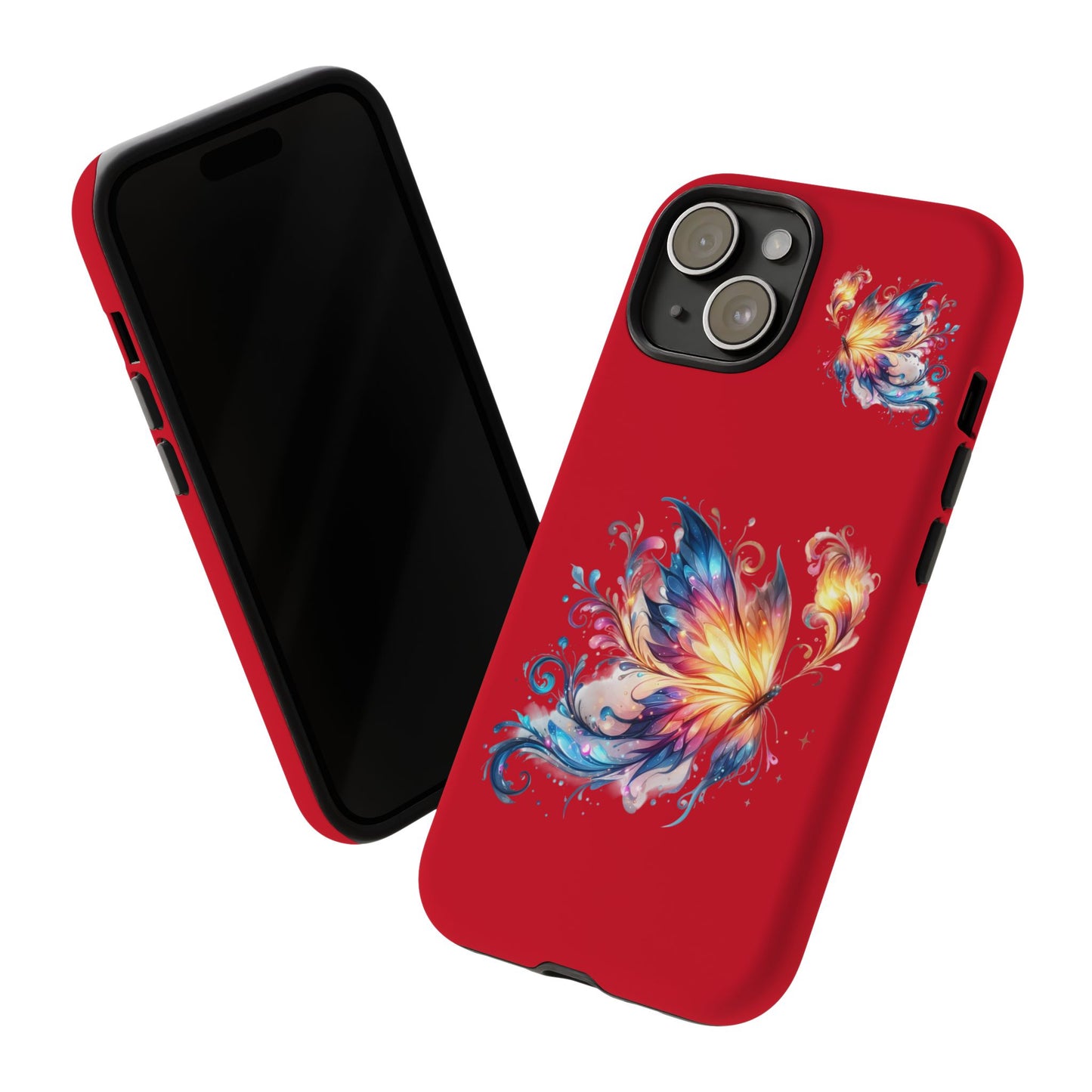 Vibrant Butterfly Phone Case, Tough Cases, Colorful Floral Design, Cute Gift for Her, Unique Phone Cover, Spring Occasion