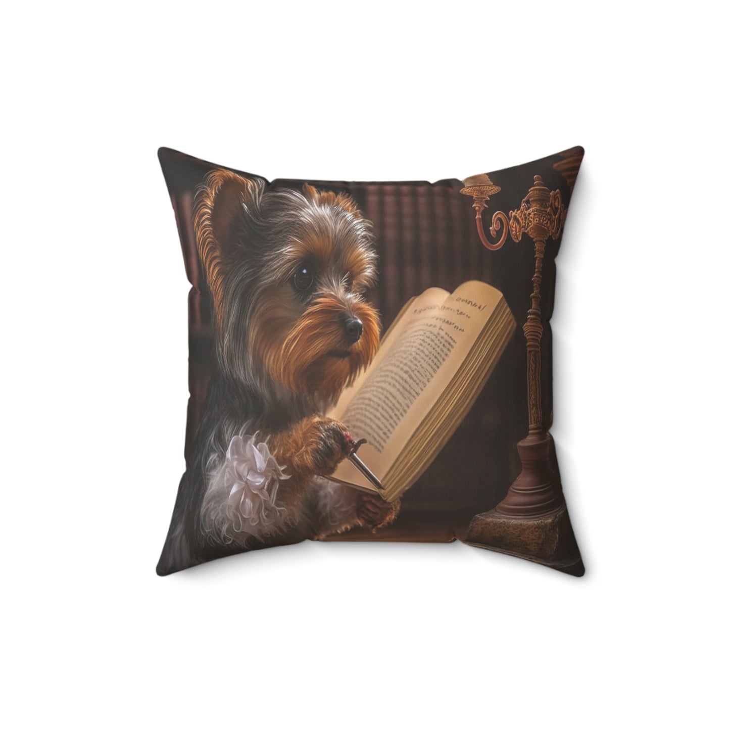 Cozy Dog Reading Pillow: Charming Home Decor Gift for Pet Lovers and Animal Enthusiasts