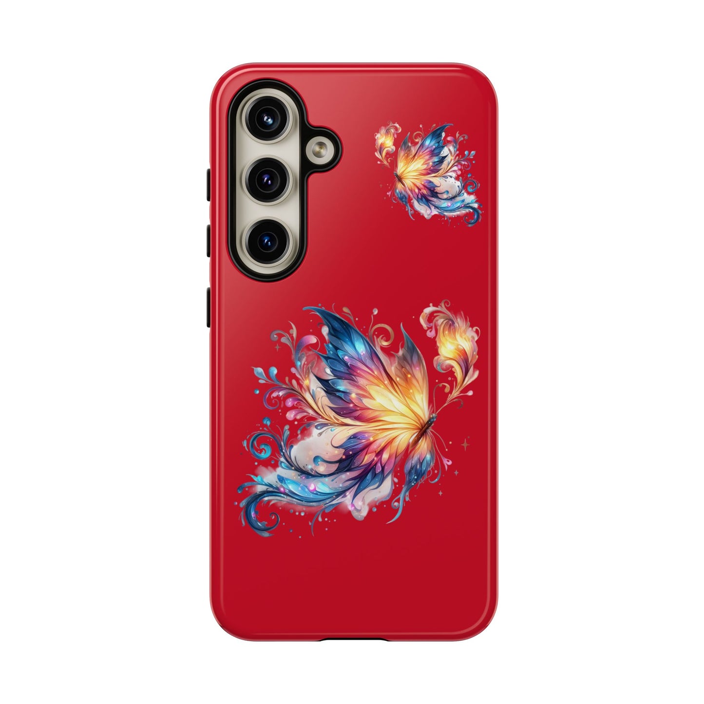 Vibrant Butterfly Phone Case, Tough Cases, Colorful Floral Design, Cute Gift for Her, Unique Phone Cover, Spring Occasion