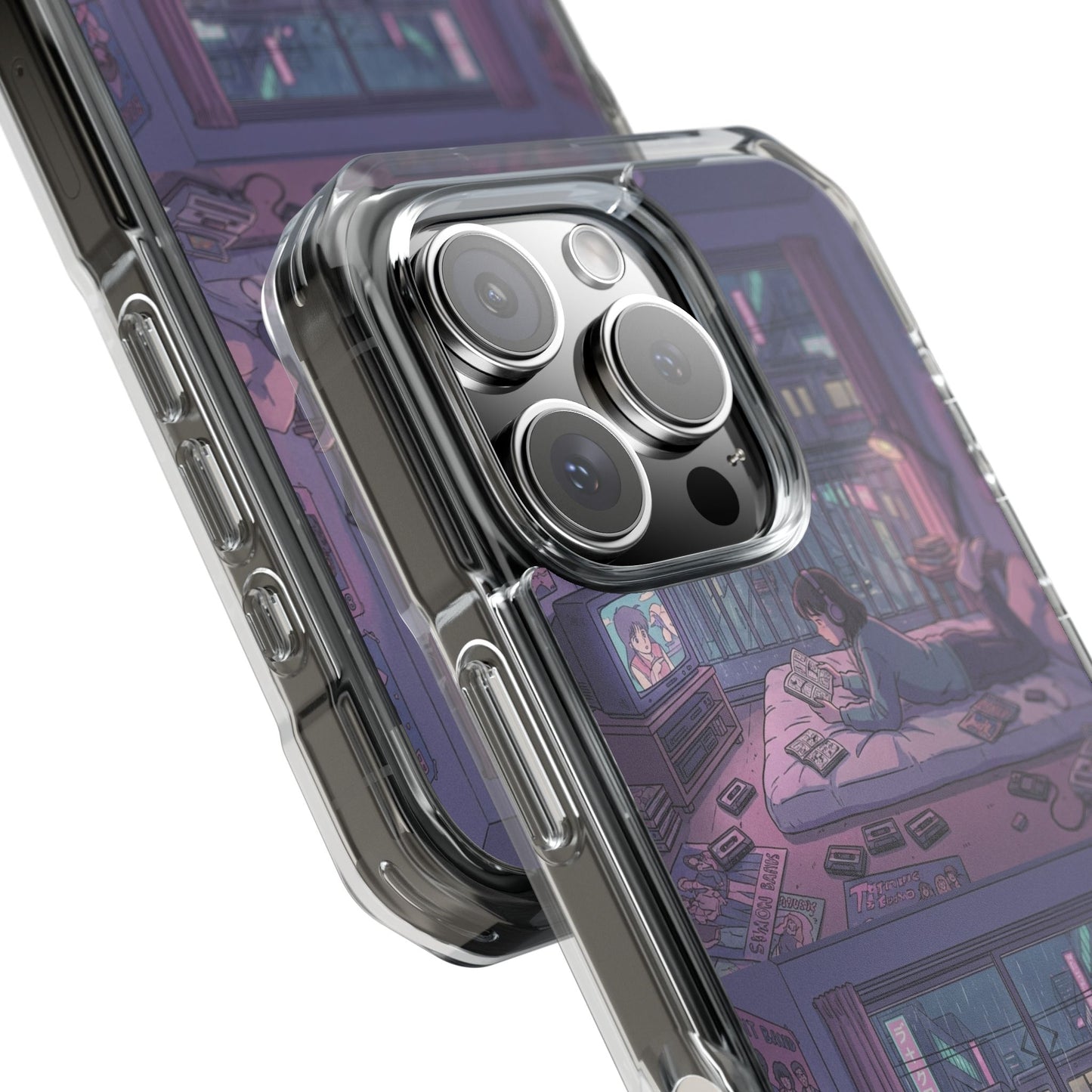 Cozy Nightroom Illustration Phone Case | Magnetic Clear Impact Case