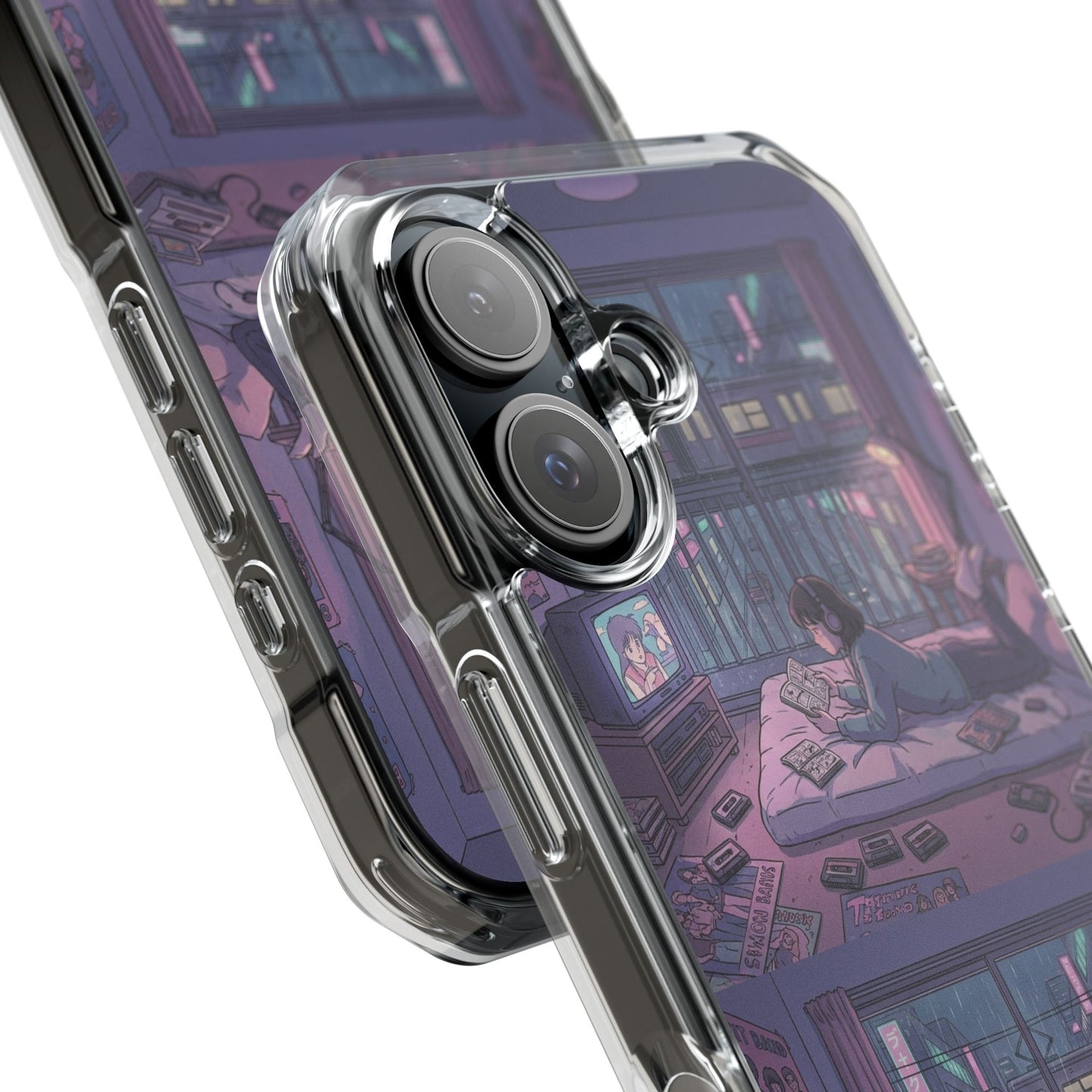 Cozy Nightroom Illustration Phone Case | Magnetic Clear Impact Case
