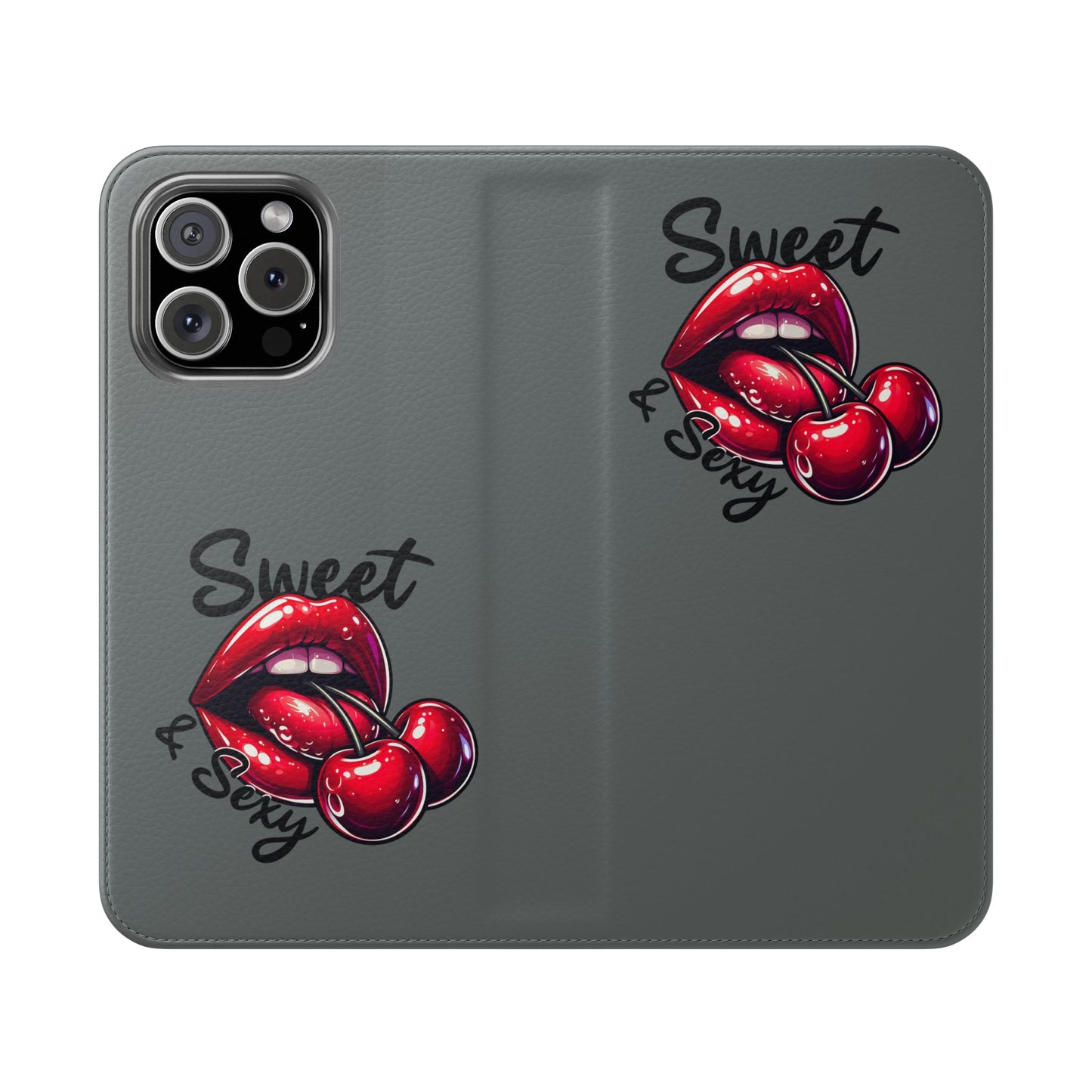 Y2K Cherry Blossom Flip Phone Wallet Case: Stylish Teen Accessory, Valentine's Gift, Floral Protection