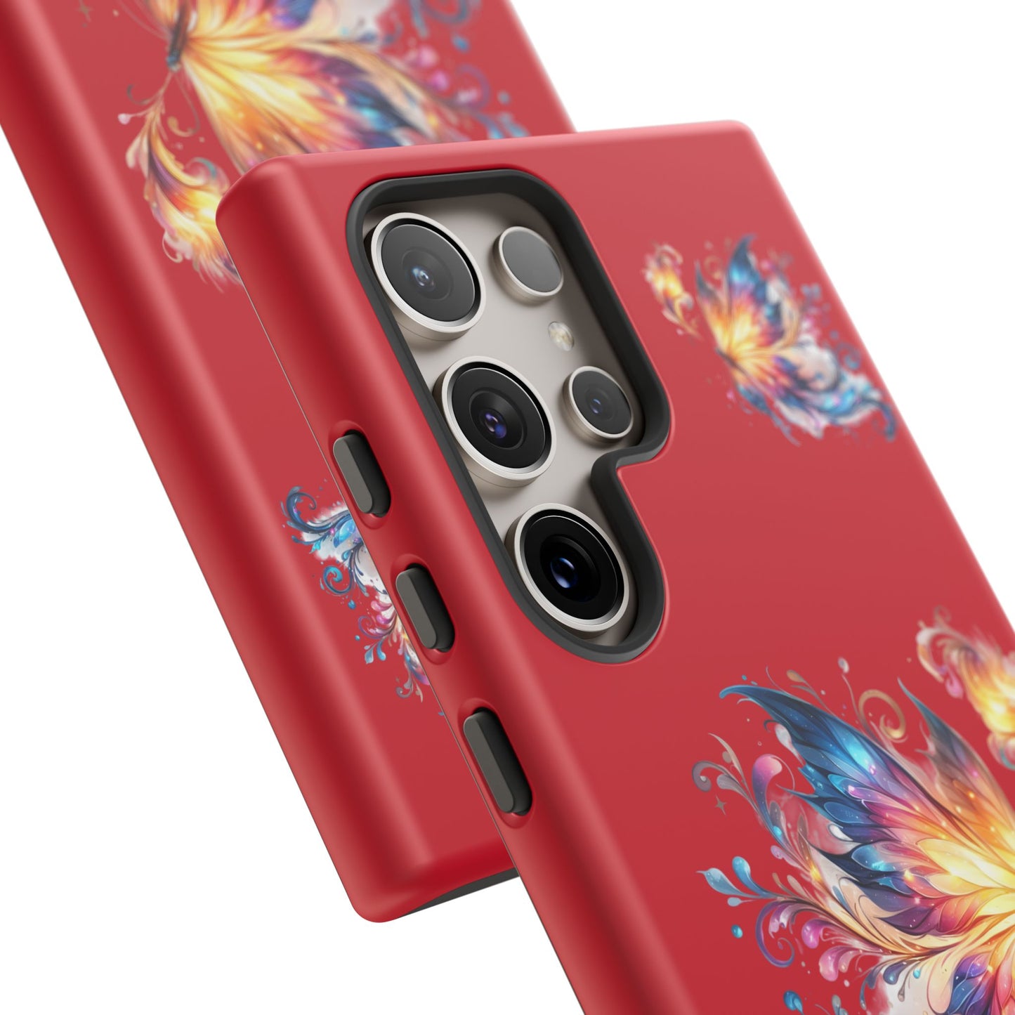 Vibrant Butterfly Phone Case, Tough Cases, Colorful Floral Design, Cute Gift for Her, Unique Phone Cover, Spring Occasion