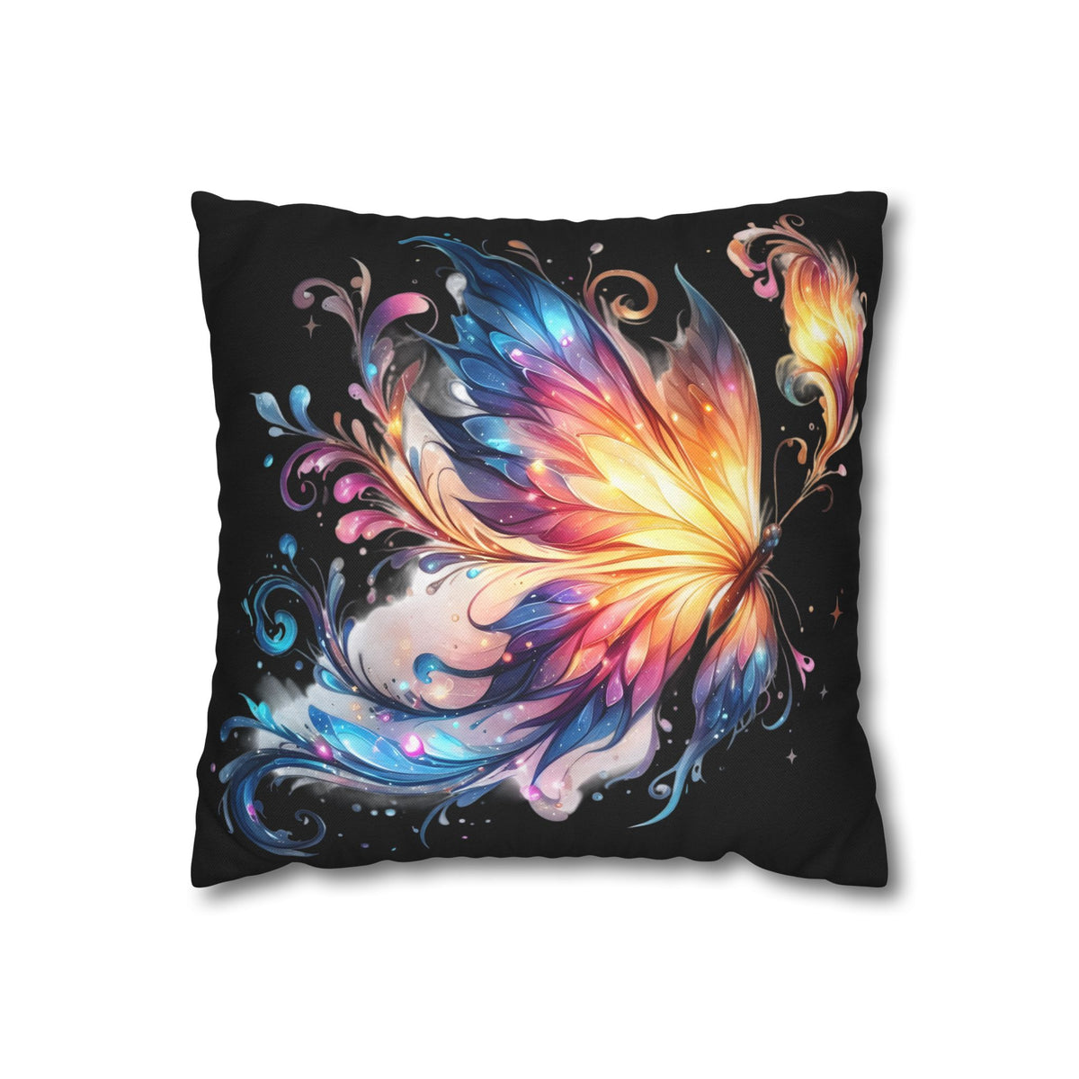 Colorful Fantasy Butterfly Spun Polyester Pillowcase | Vibrant Wing Art