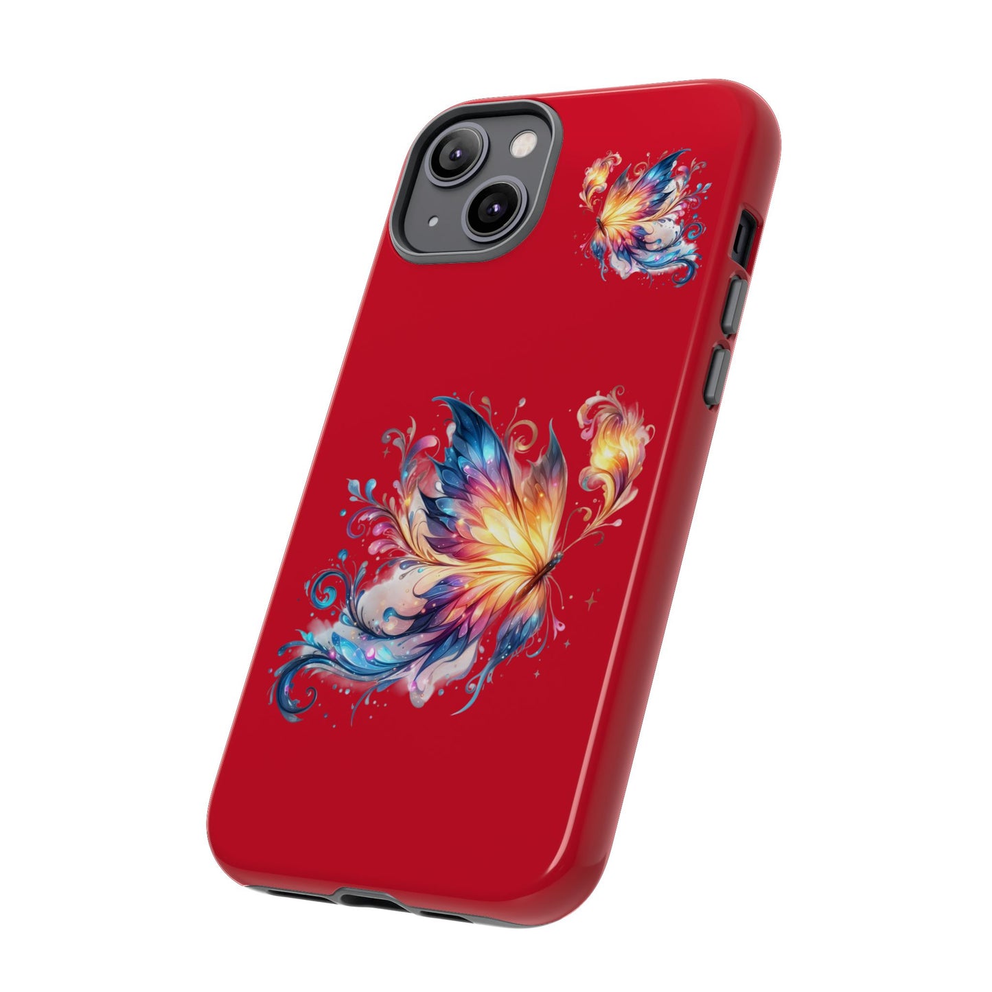 Vibrant Butterfly Phone Case, Tough Cases, Colorful Floral Design, Cute Gift for Her, Unique Phone Cover, Spring Occasion