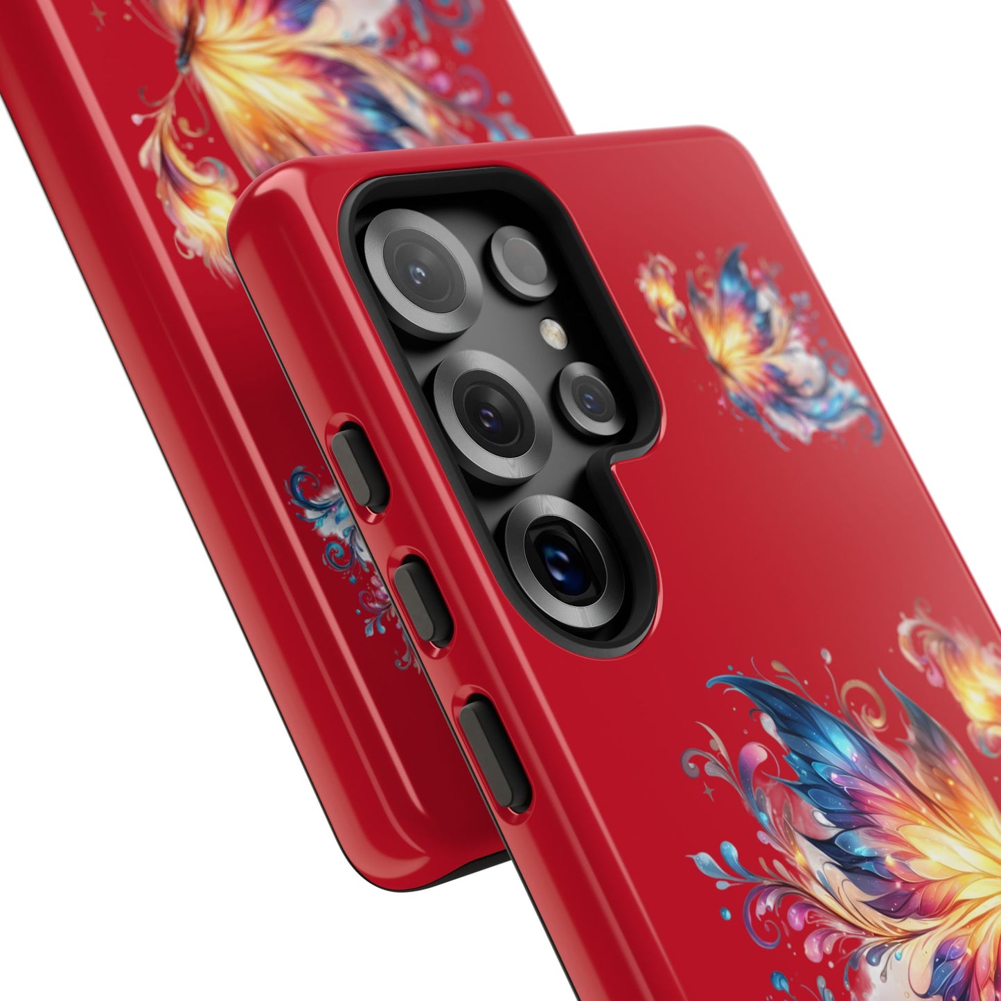 Vibrant Butterfly Phone Case, Tough Cases, Colorful Floral Design, Cute Gift for Her, Unique Phone Cover, Spring Occasion