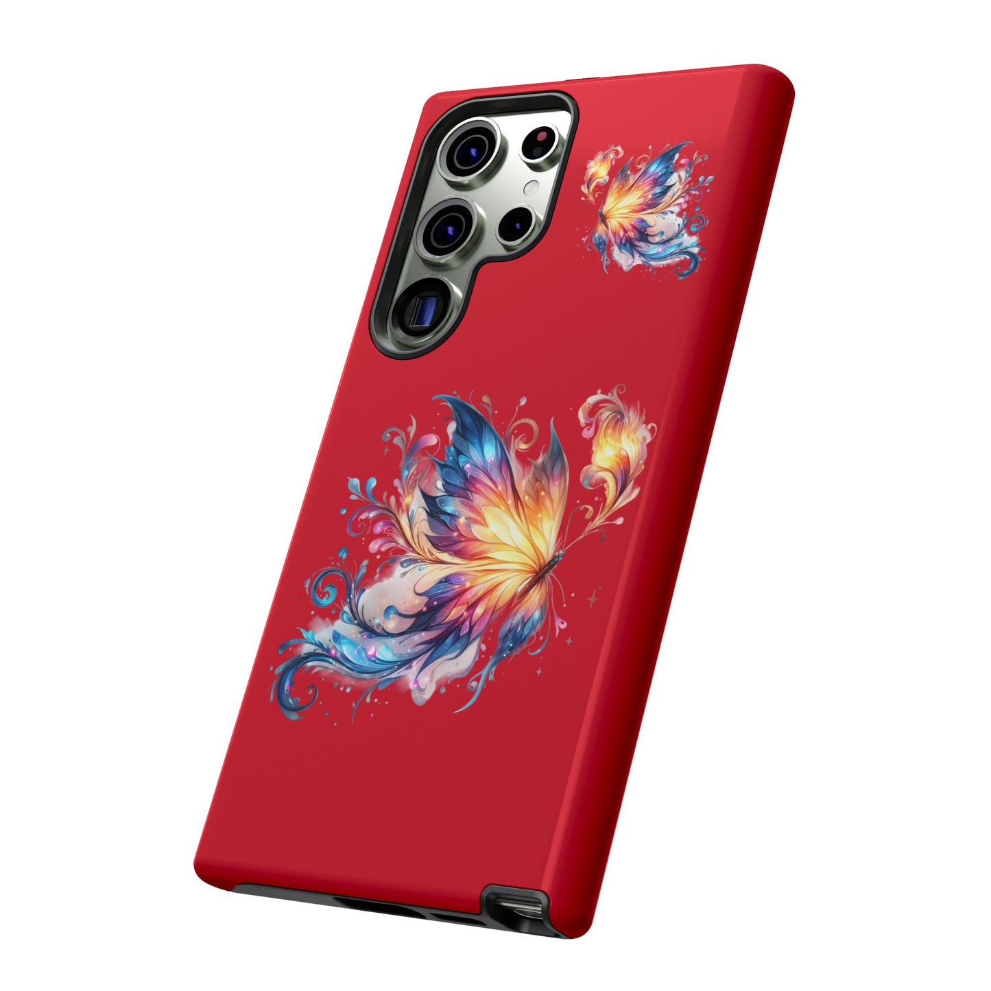 Vibrant Butterfly Phone Case, Tough Cases, Colorful Floral Design, Cute Gift for Her, Unique Phone Cover, Spring Occasion