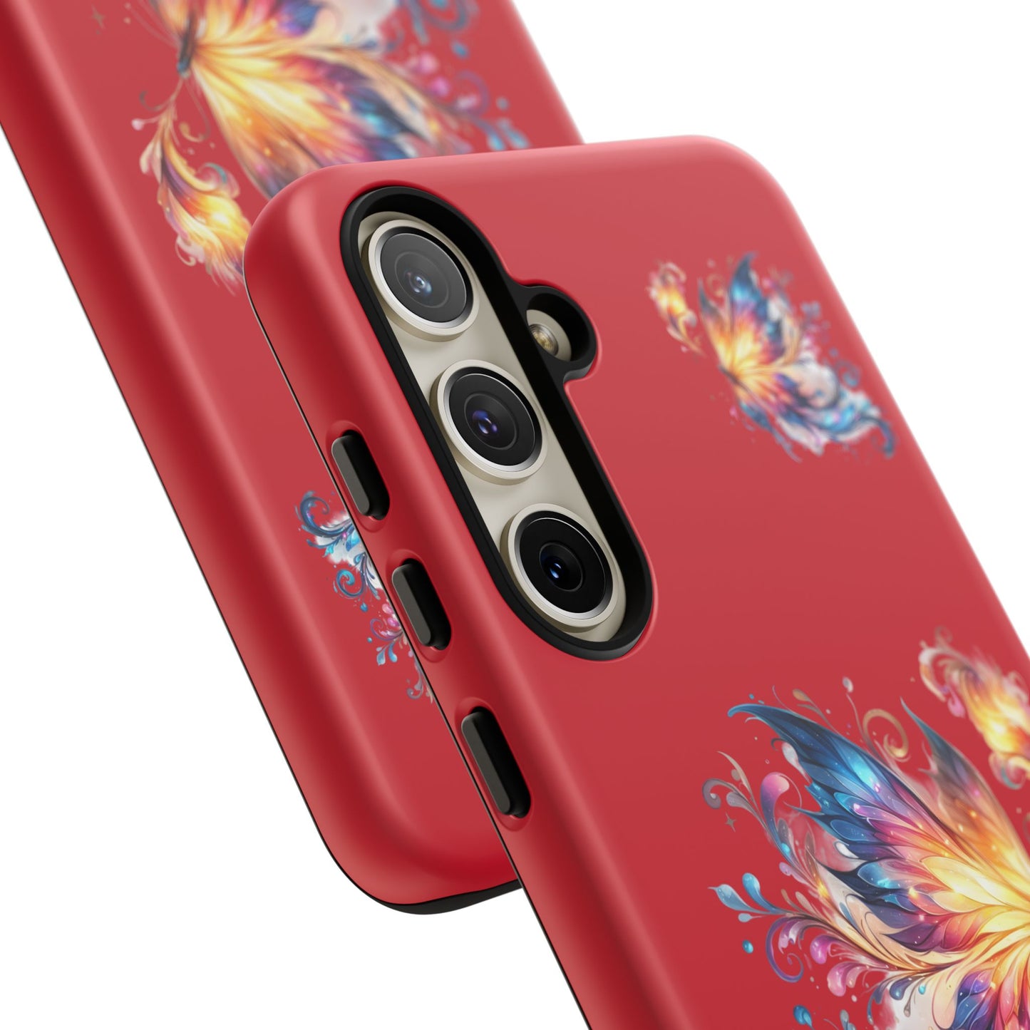 Vibrant Butterfly Phone Case, Tough Cases, Colorful Floral Design, Cute Gift for Her, Unique Phone Cover, Spring Occasion