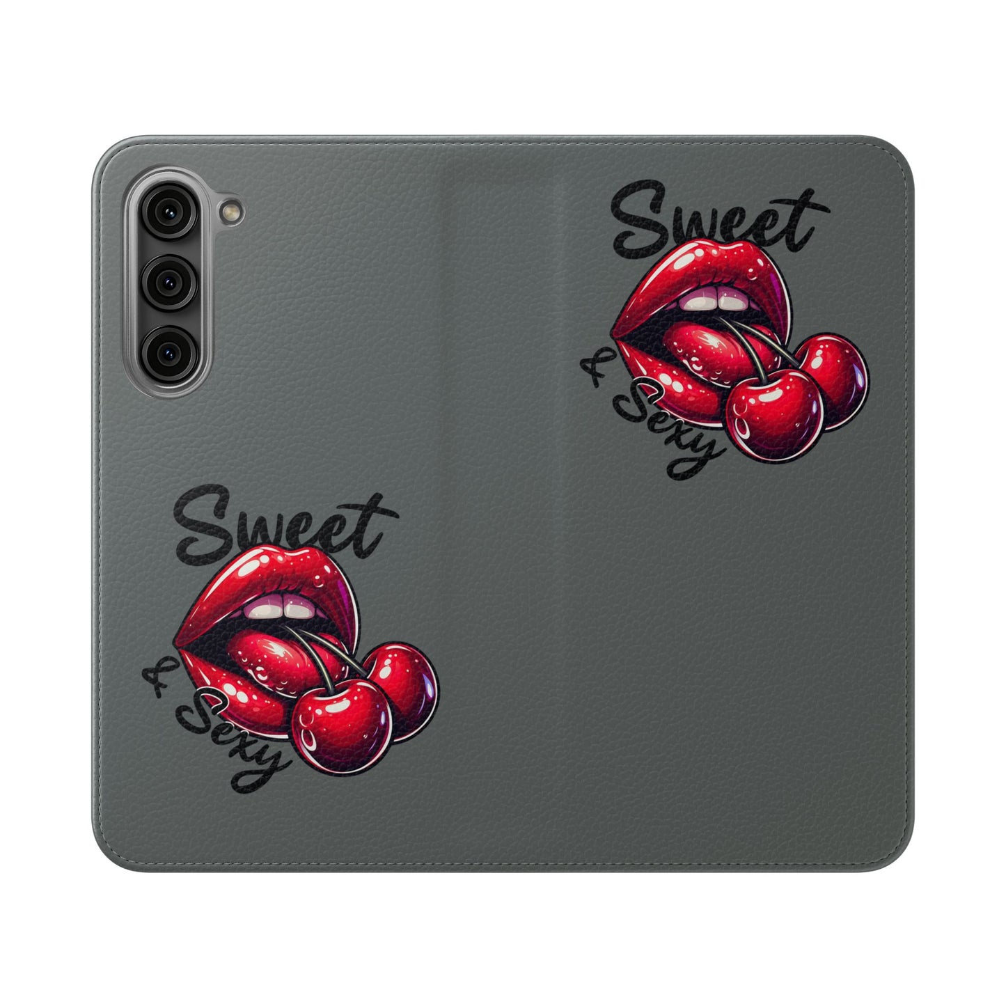 Y2K Cherry Blossom Flip Phone Wallet Case: Stylish Teen Accessory, Valentine's Gift, Floral Protection