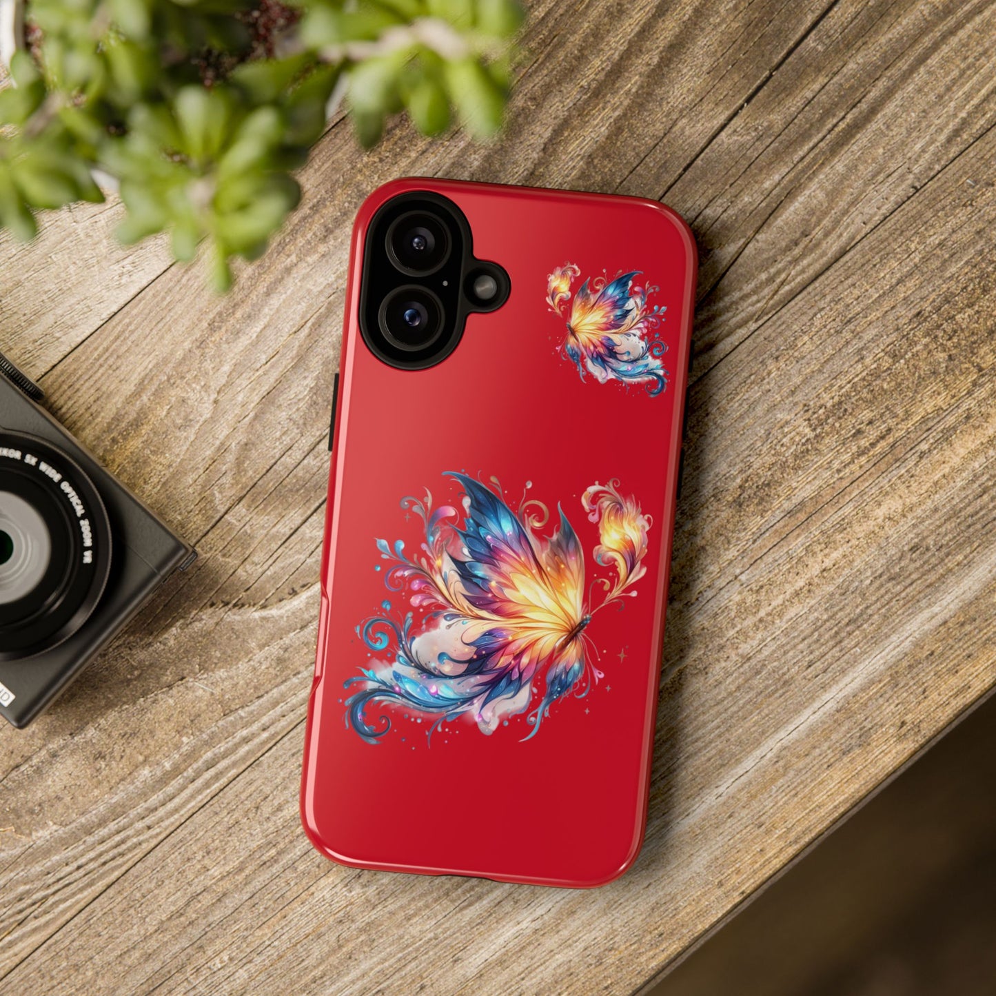 Vibrant Butterfly Phone Case, Tough Cases, Colorful Floral Design, Cute Gift for Her, Unique Phone Cover, Spring Occasion