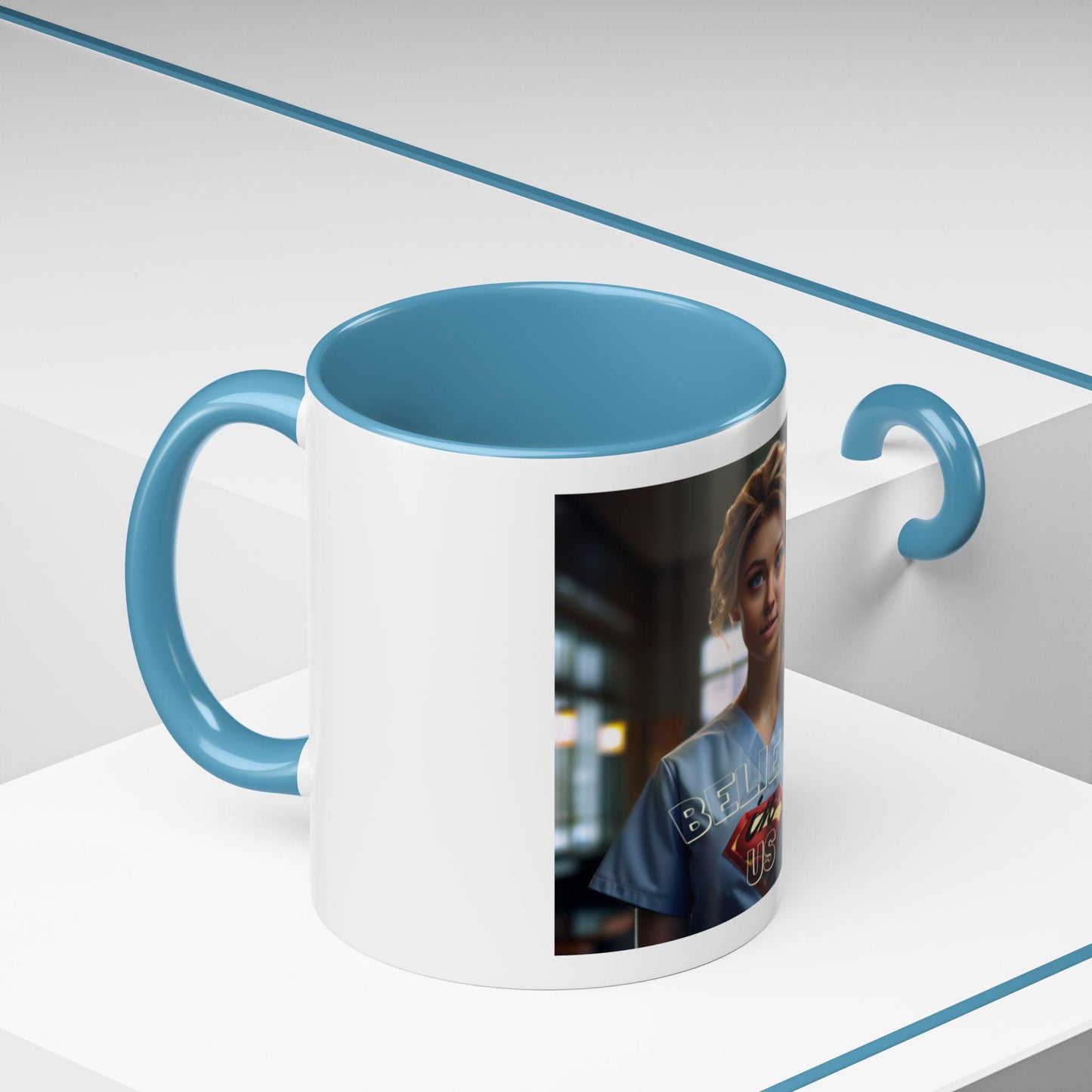 Superhero Nurse Accent Coffee Mug - Believe in Us - Gift for Healthcare Workers, Nurse Appreciation, Motivational Office Mug, [...]