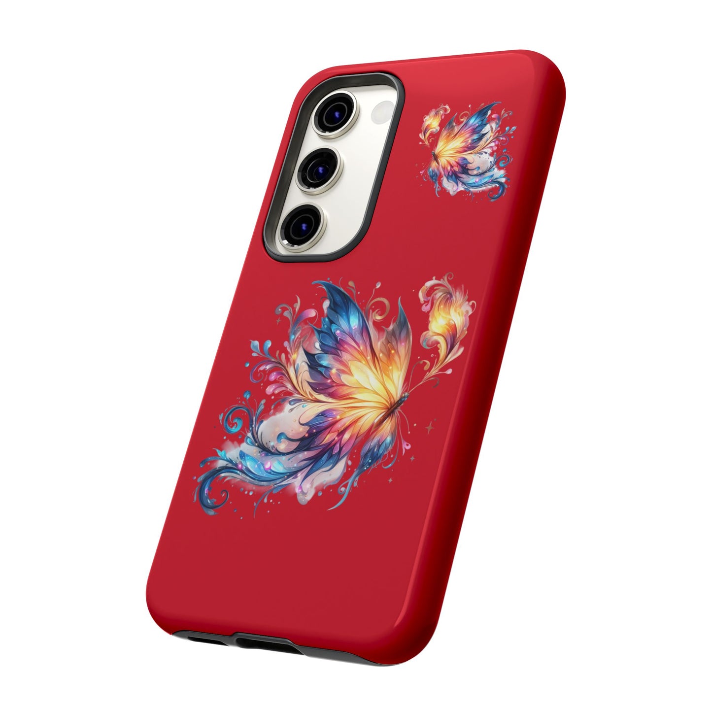 Vibrant Butterfly Phone Case, Tough Cases, Colorful Floral Design, Cute Gift for Her, Unique Phone Cover, Spring Occasion