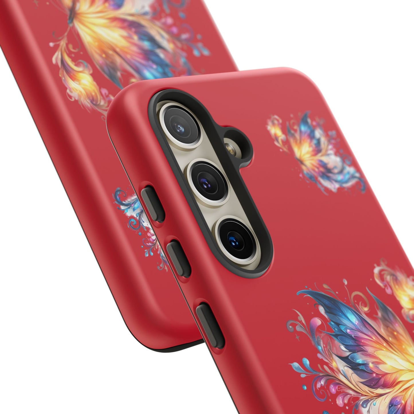 Vibrant Butterfly Phone Case, Tough Cases, Colorful Floral Design, Cute Gift for Her, Unique Phone Cover, Spring Occasion