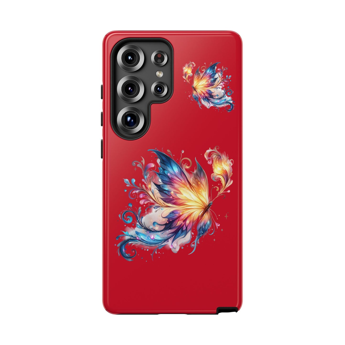 Vibrant Butterfly Phone Case, Tough Cases, Colorful Floral Design, Cute Gift for Her, Unique Phone Cover, Spring Occasion