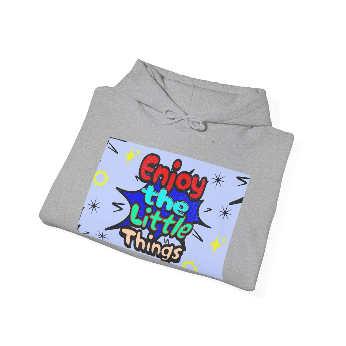 Enjoy the Little Things Hoodie — Positive Retro Graphic Pullover