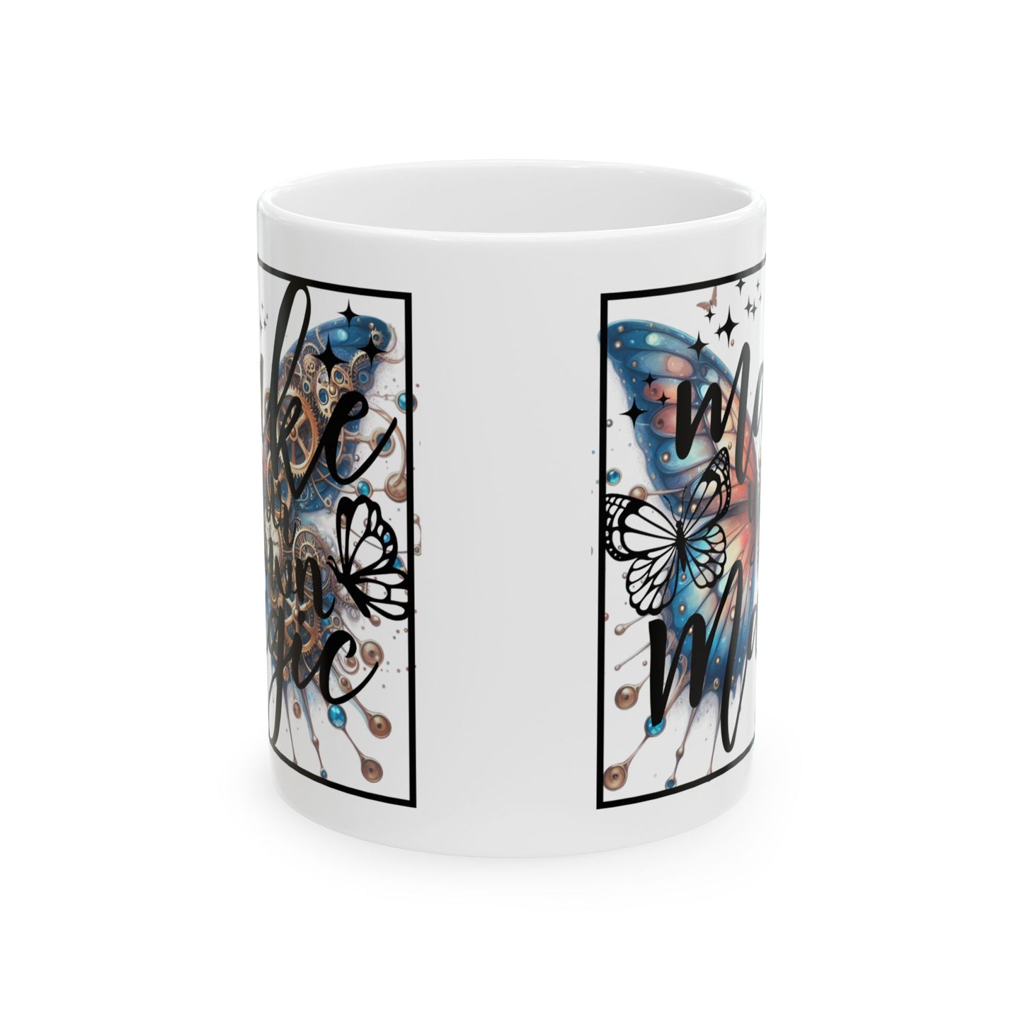 Butterfly Dream Ceramic Mug - Inspirational Coffee Cup, Gifts for Mom, Nature Lover Mug, Unique Home Decor, Butterfly Artwork