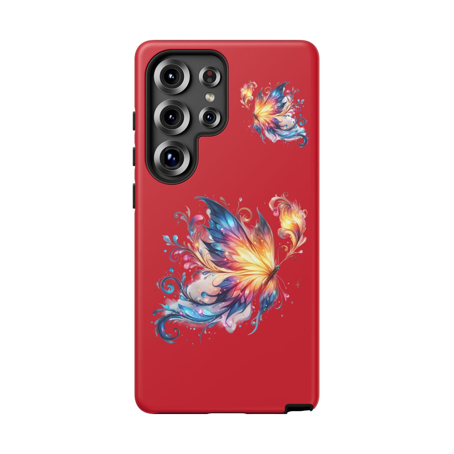 Vibrant Butterfly Phone Case, Tough Cases, Colorful Floral Design, Cute Gift for Her, Unique Phone Cover, Spring Occasion