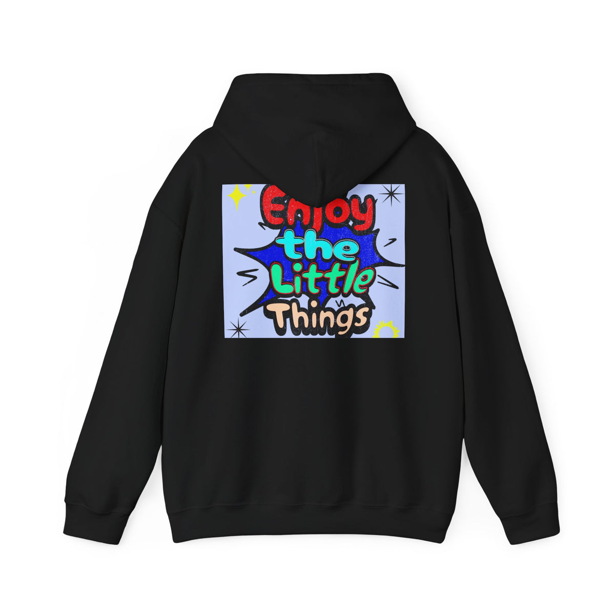 Enjoy the Little Things Hoodie — Positive Retro Graphic Pullover