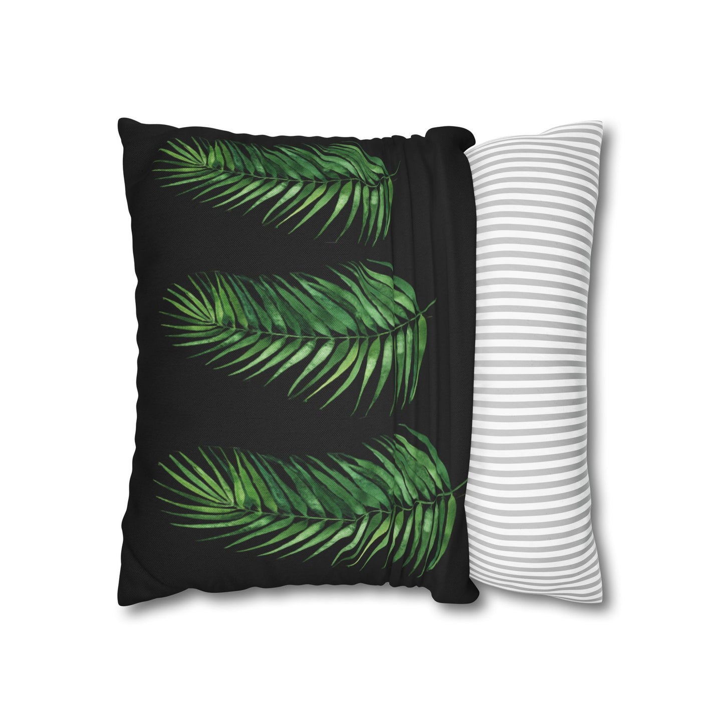 Tropical Leaves Throw Pillow - Boho Home Decor, Botanical Cushion, Nature Inspired Gift, Bedroom Accent, Greenery Pillow