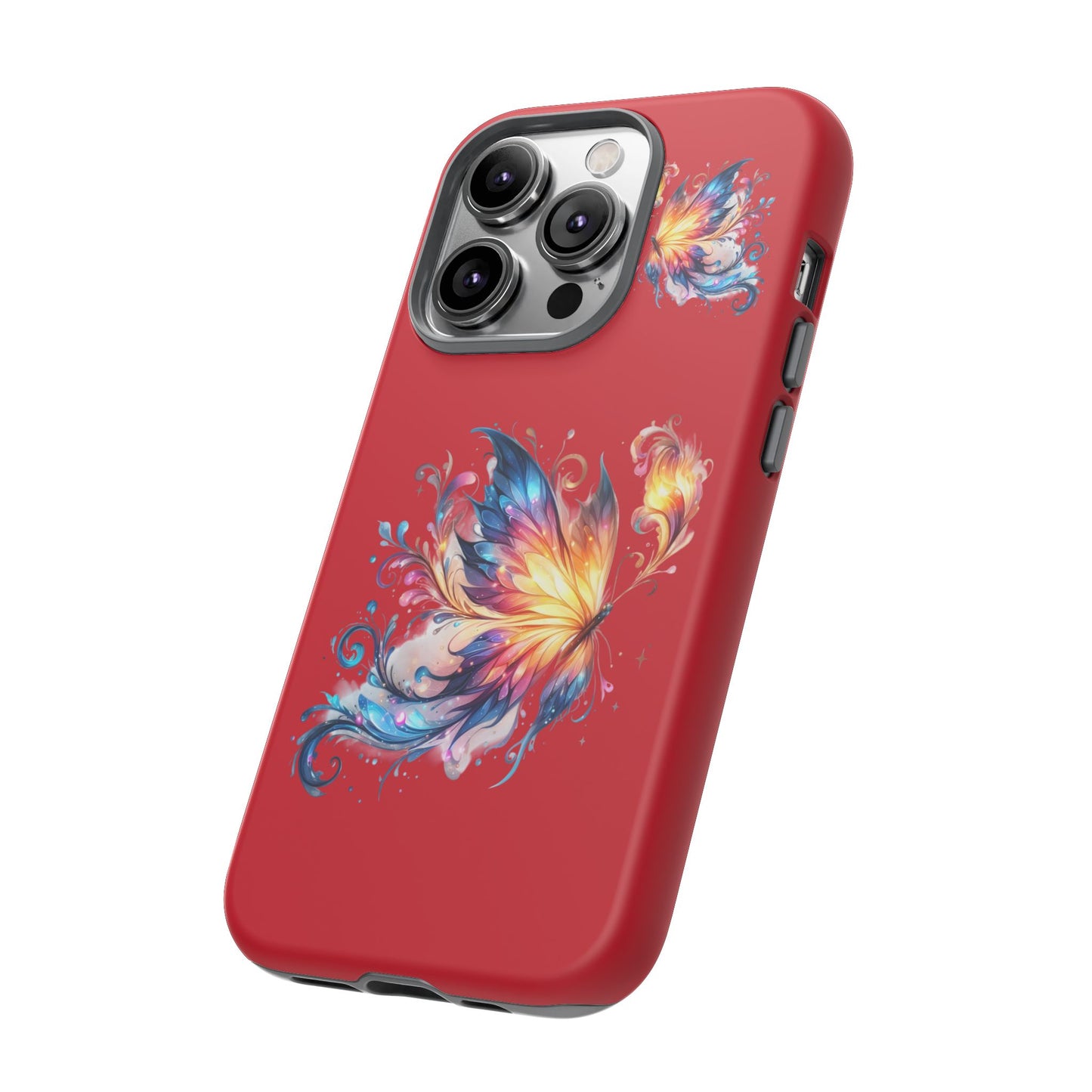 Vibrant Butterfly Phone Case, Tough Cases, Colorful Floral Design, Cute Gift for Her, Unique Phone Cover, Spring Occasion