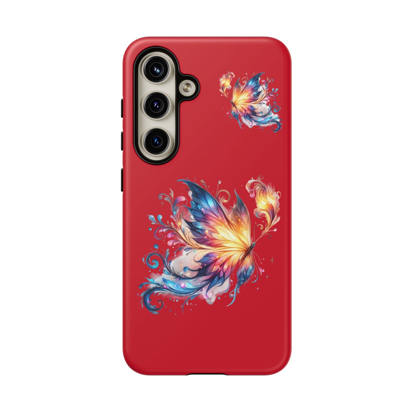 Vibrant Butterfly Phone Case, Tough Cases, Colorful Floral Design, Cute Gift for Her, Unique Phone Cover, Spring Occasion