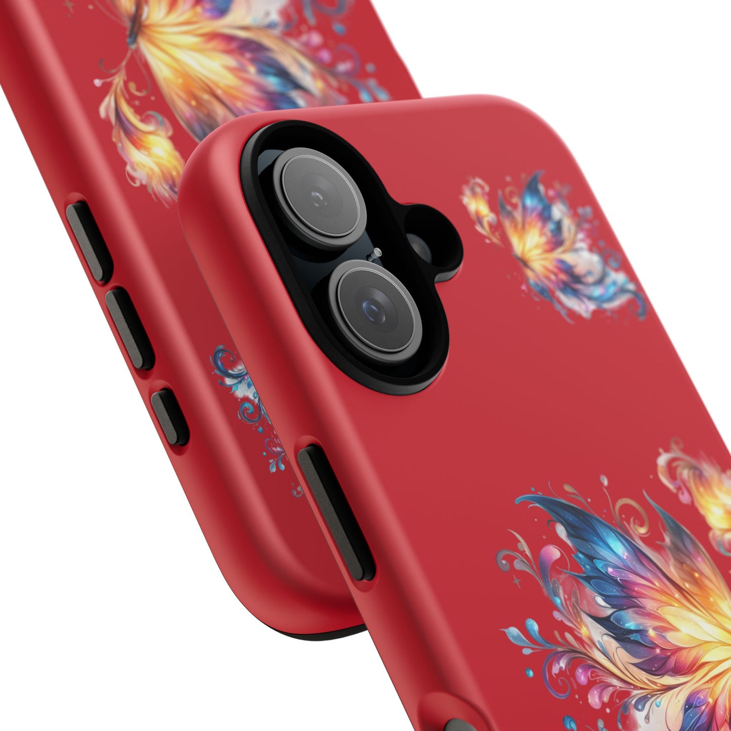 Vibrant Butterfly Phone Case, Tough Cases, Colorful Floral Design, Cute Gift for Her, Unique Phone Cover, Spring Occasion